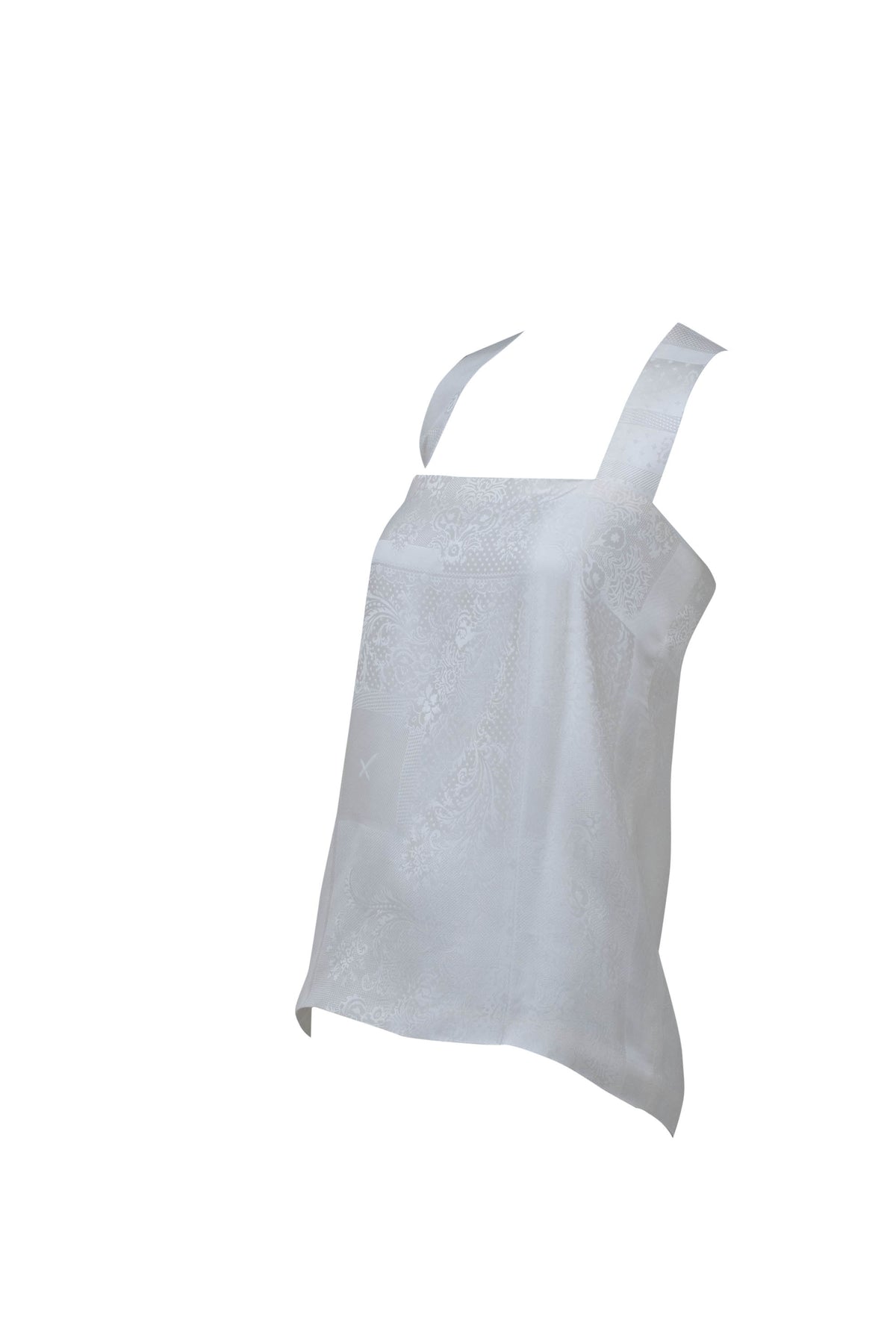 Givenchy white Silk Jacquard Long Hem Top Size 36