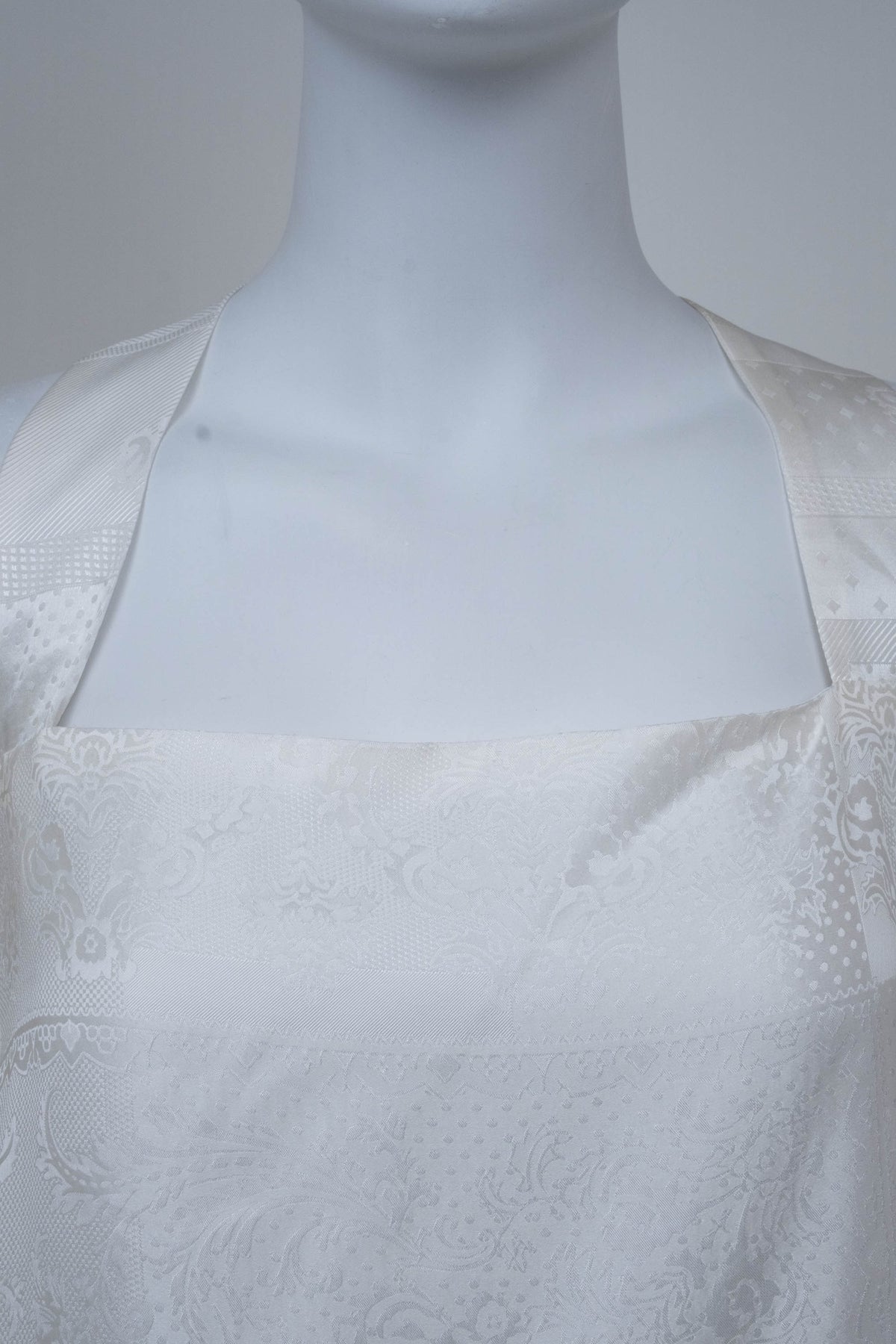 Givenchy white Silk Jacquard Long Hem Top Size 36