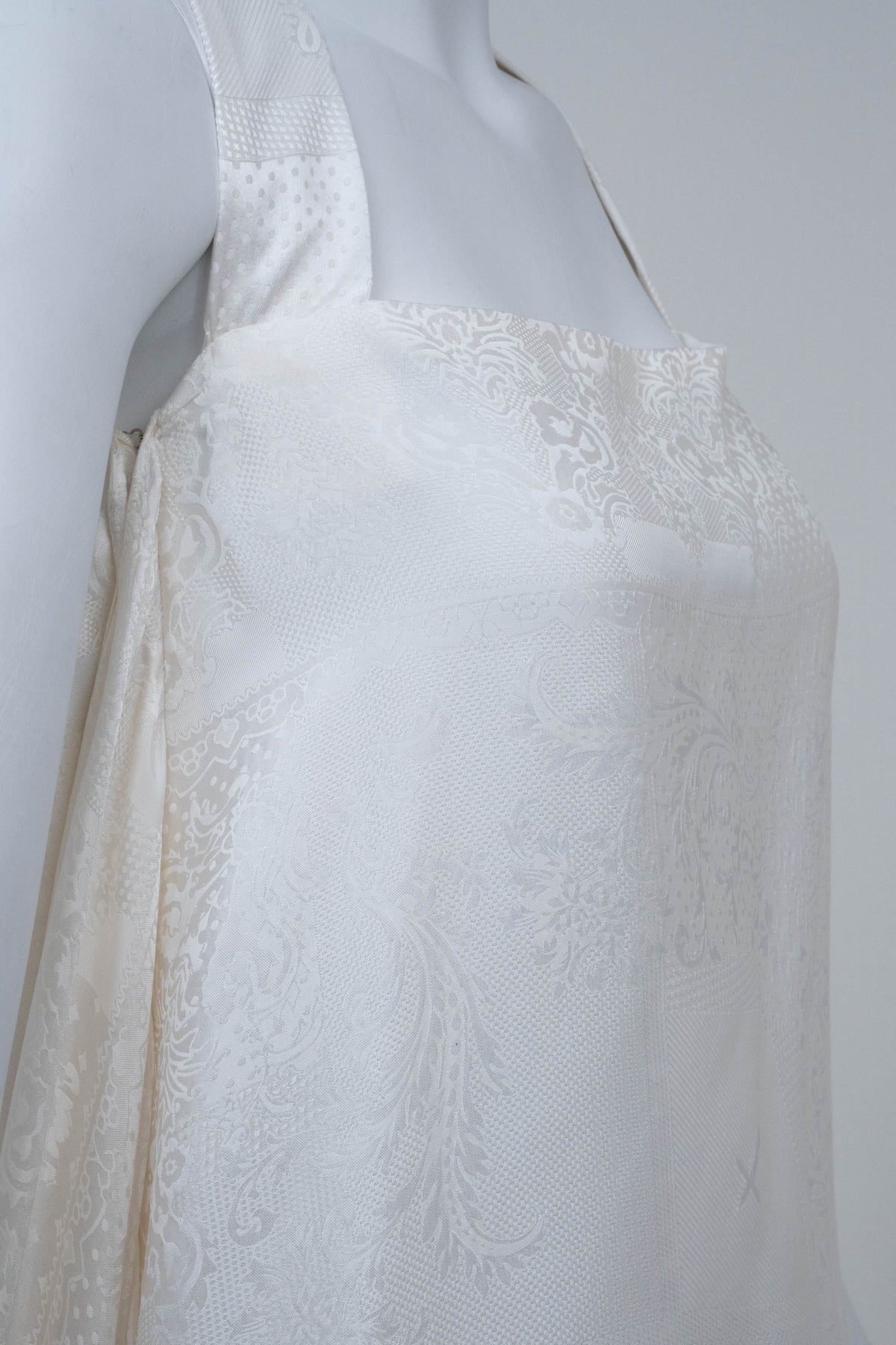 Givenchy white Silk Jacquard Long Hem Top Size 36