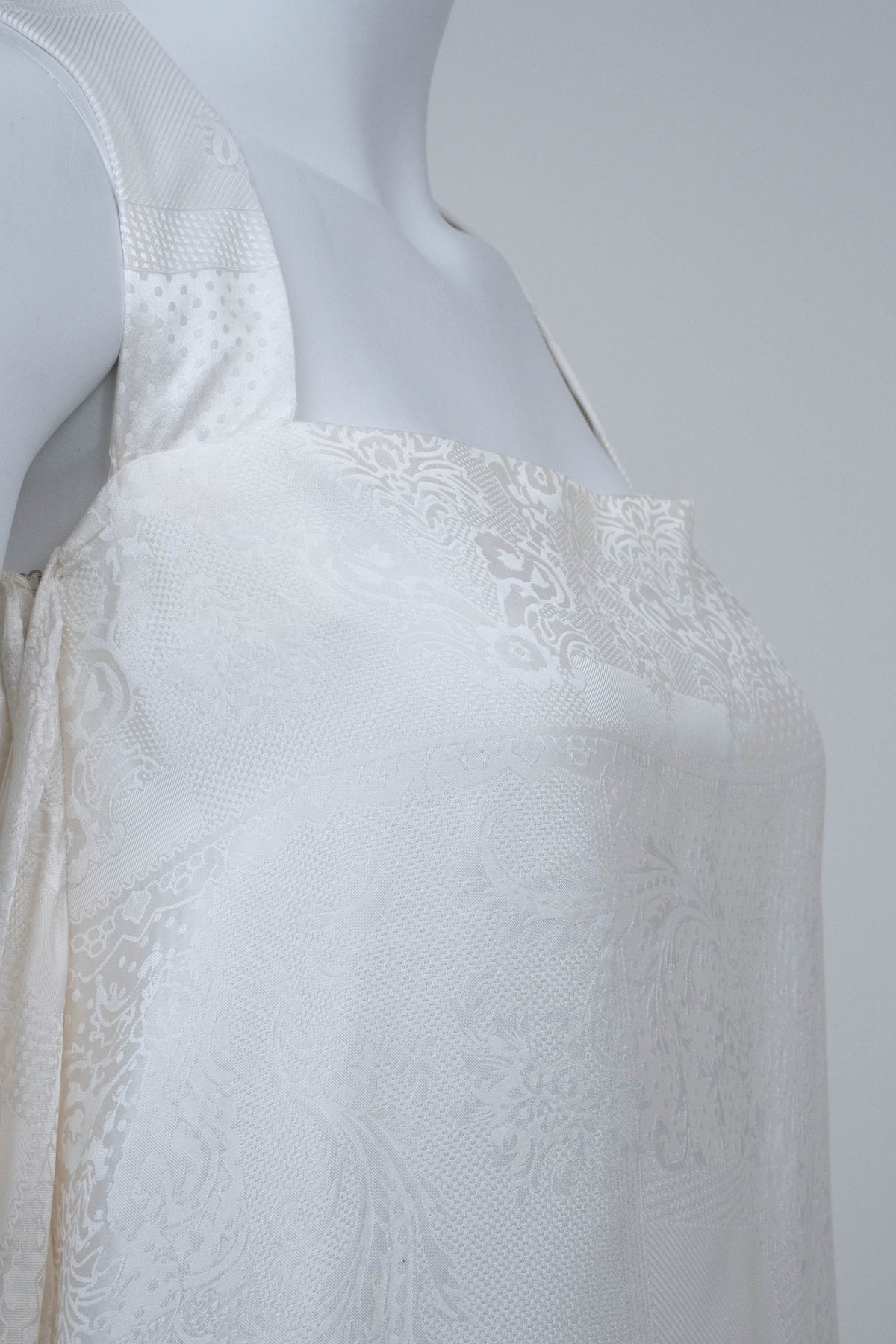 Givenchy white Silk Jacquard Long Hem Top Size 36