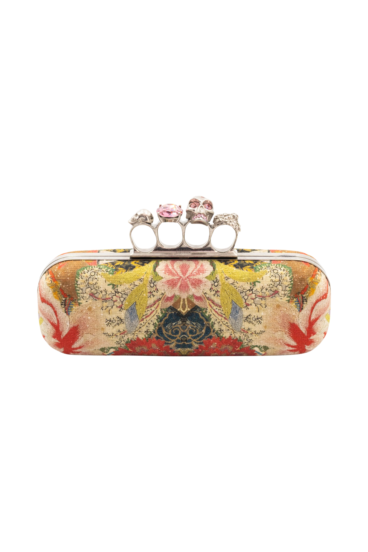 Alexander McQueen Gothic Floral Minaudiere SHW Purse 2013-4