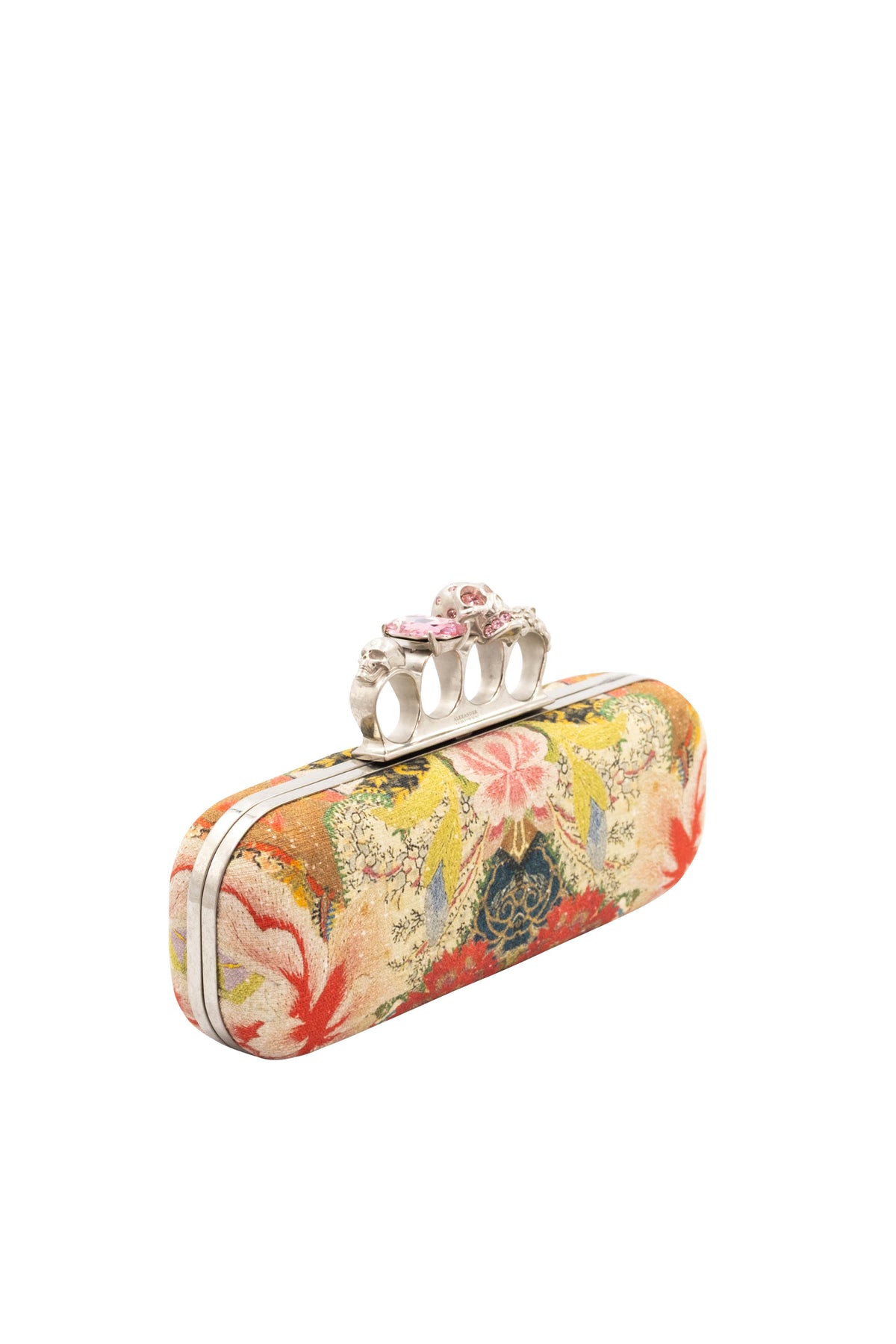 Alexander McQueen Gothic Floral Minaudiere SHW Purse 2013-4