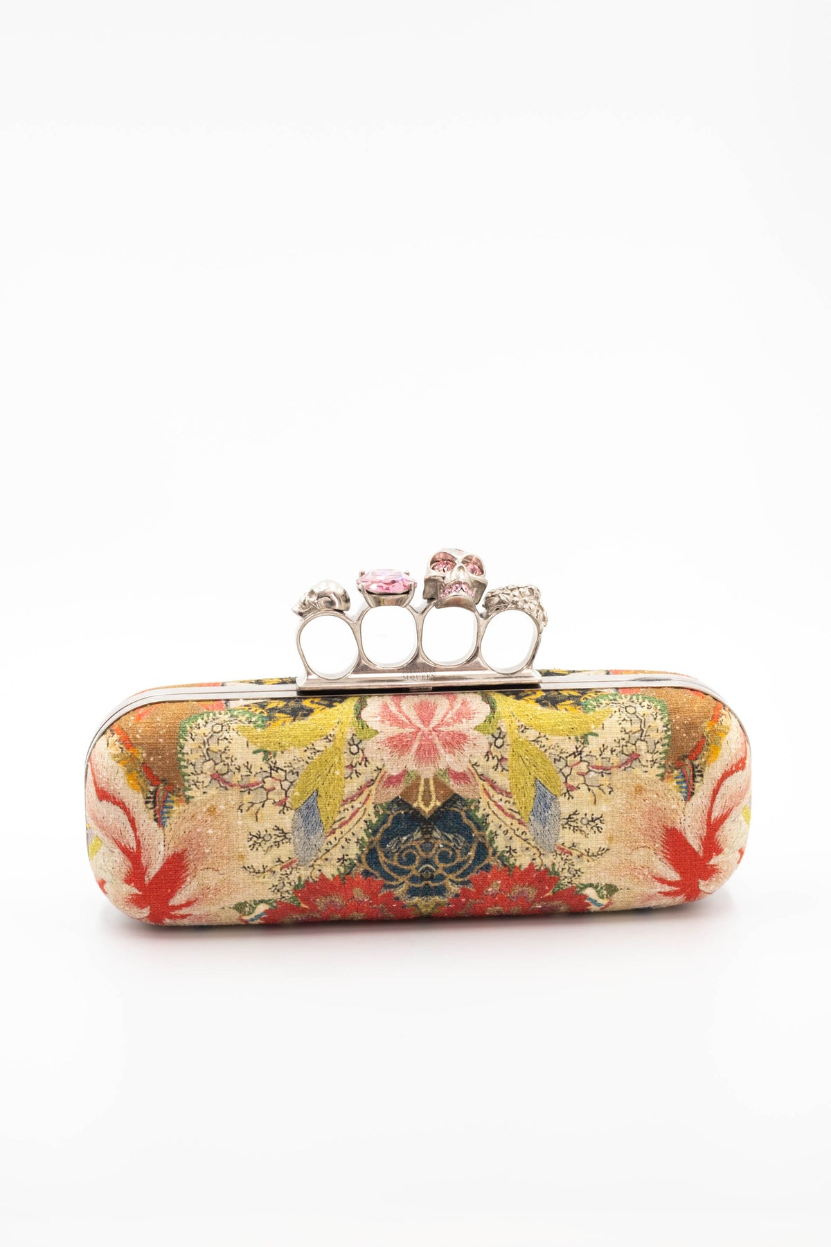 Alexander McQueen Gothic Floral Minaudiere SHW Purse 2013-4