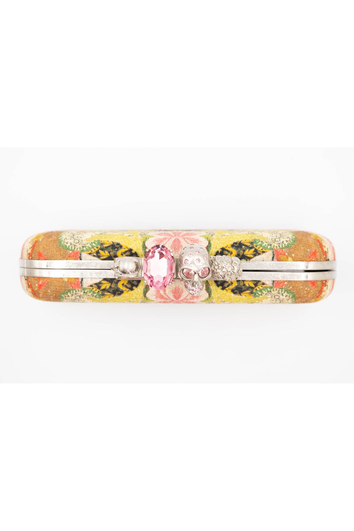 Alexander McQueen Gothic Floral Minaudiere SHW Purse 2013-4