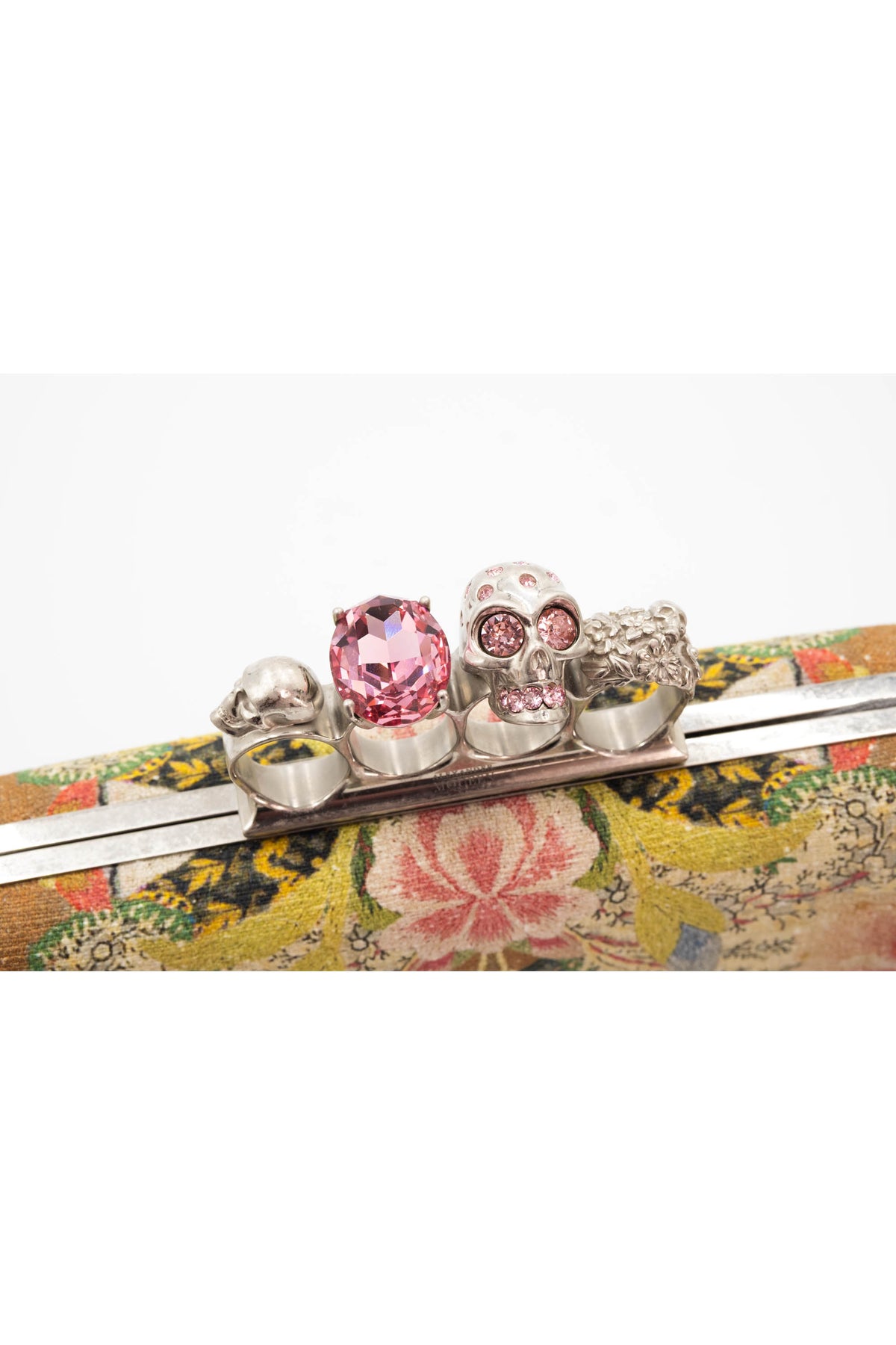 Alexander McQueen Gothic Floral Minaudiere SHW Purse 2013-4