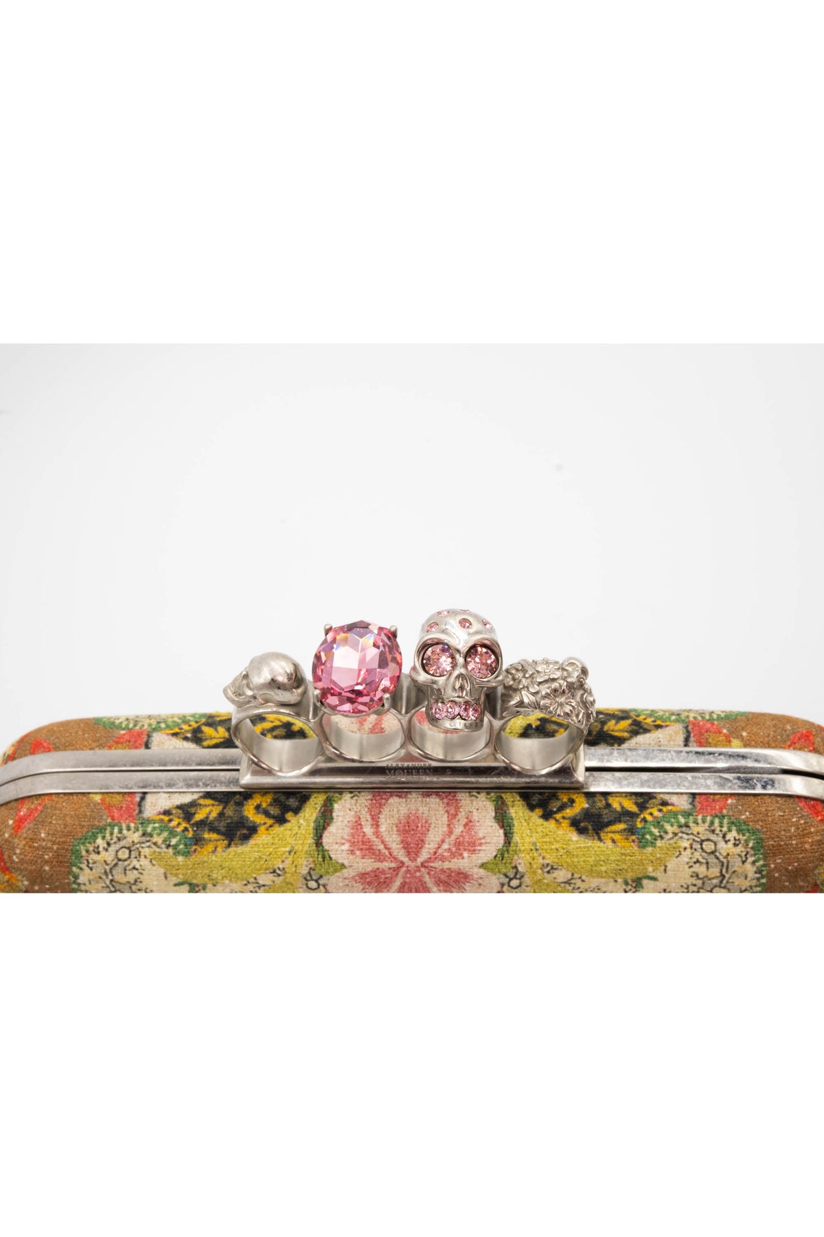 Alexander McQueen Gothic Floral Minaudiere SHW Purse 2013-4