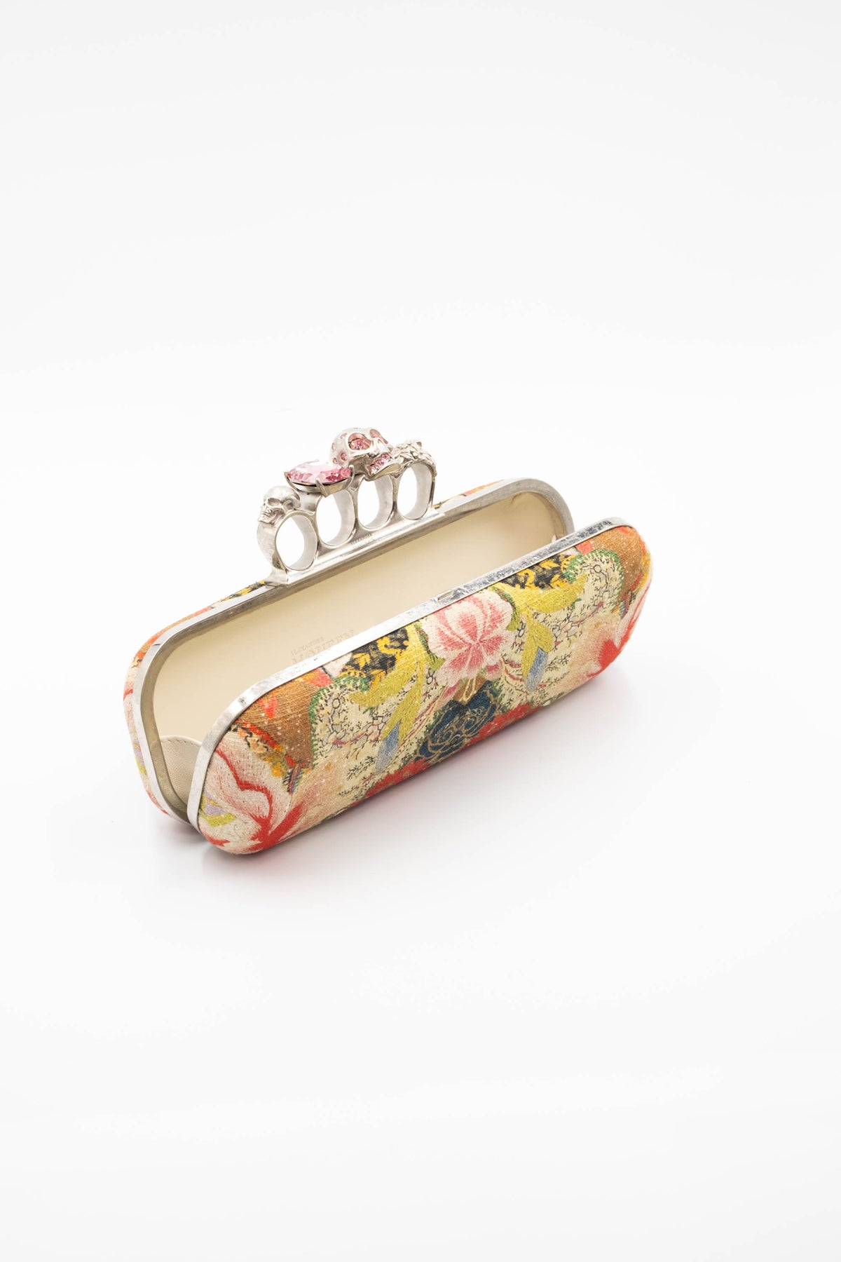 Alexander McQueen Gothic Floral Minaudiere SHW Purse 2013-4