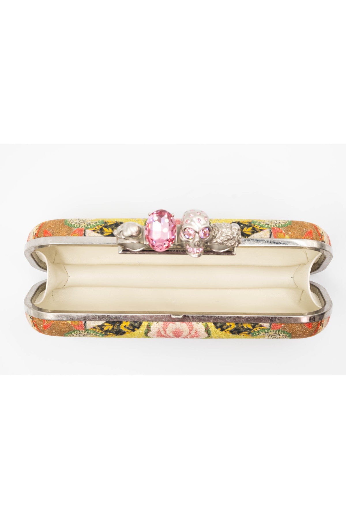 Alexander McQueen Gothic Floral Minaudiere SHW Purse 2013-4