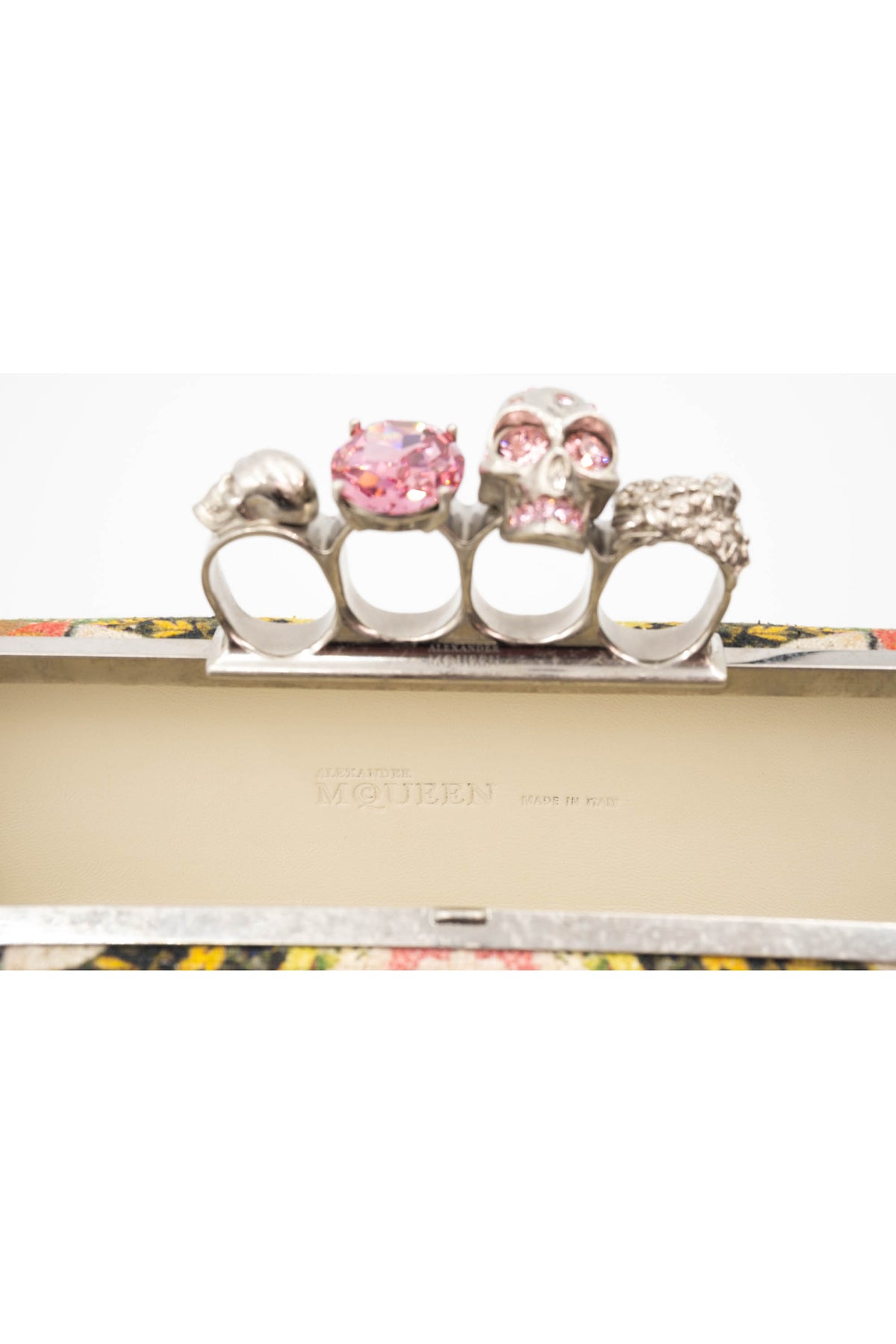 Alexander McQueen Gothic Floral Minaudiere SHW Purse 2013-4