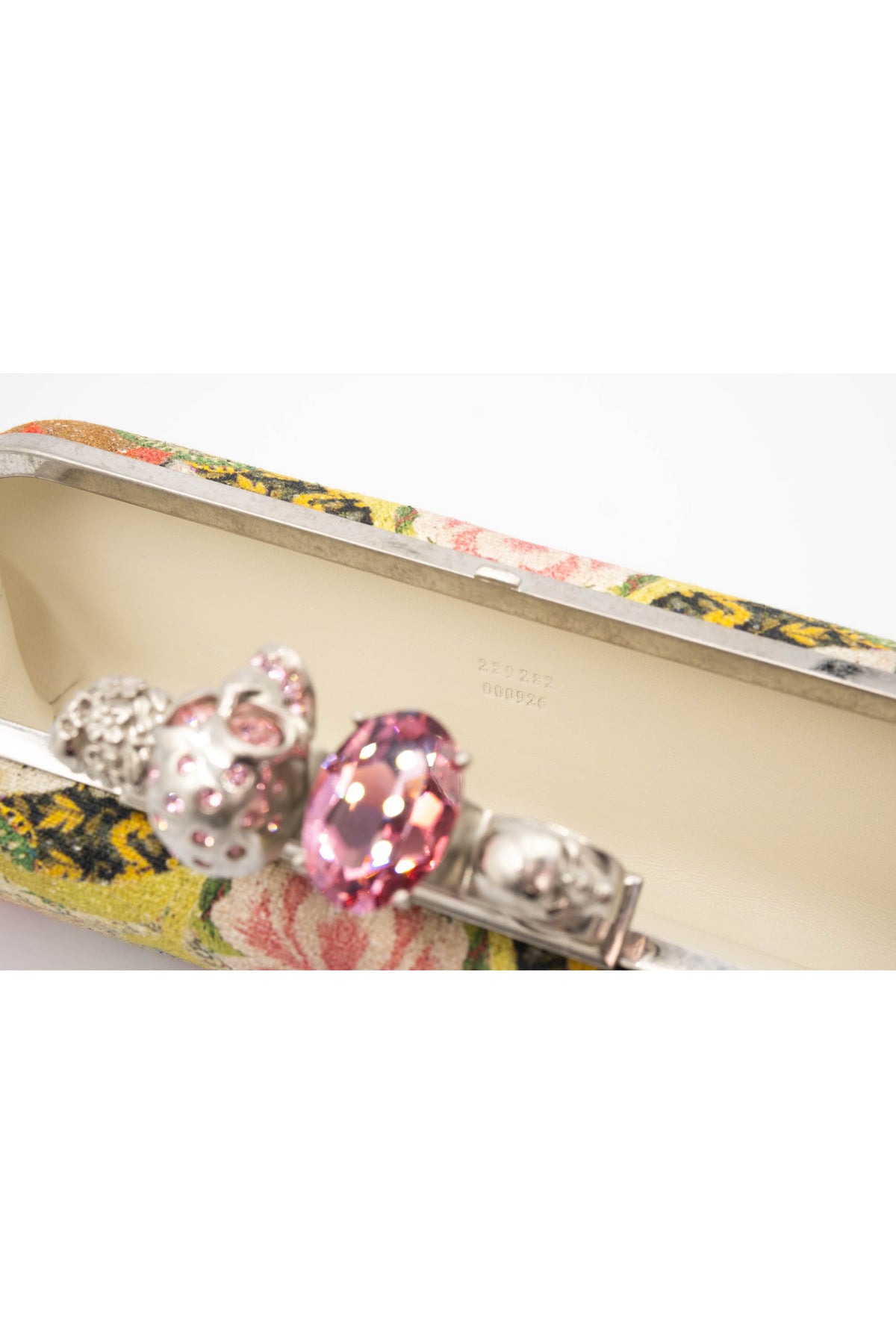 Alexander McQueen Gothic Floral Minaudiere SHW Purse 2013-4