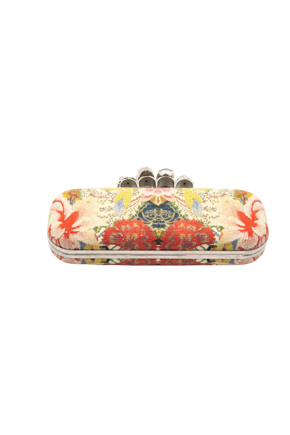 Alexander McQueen Gothic Floral Minaudiere SHW Purse 2013-4