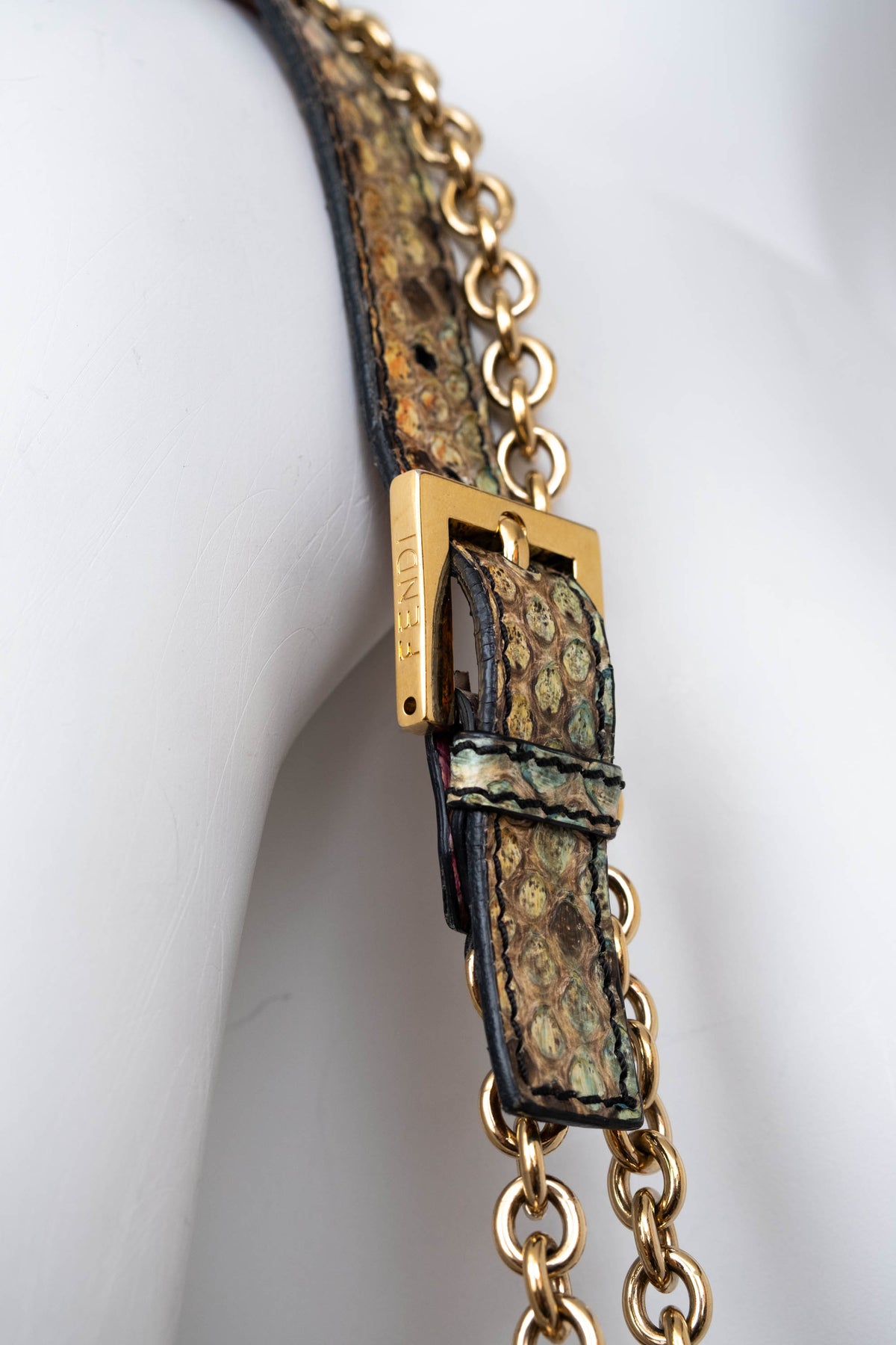 Fendi Rainbow Python Mama Baguette Purse