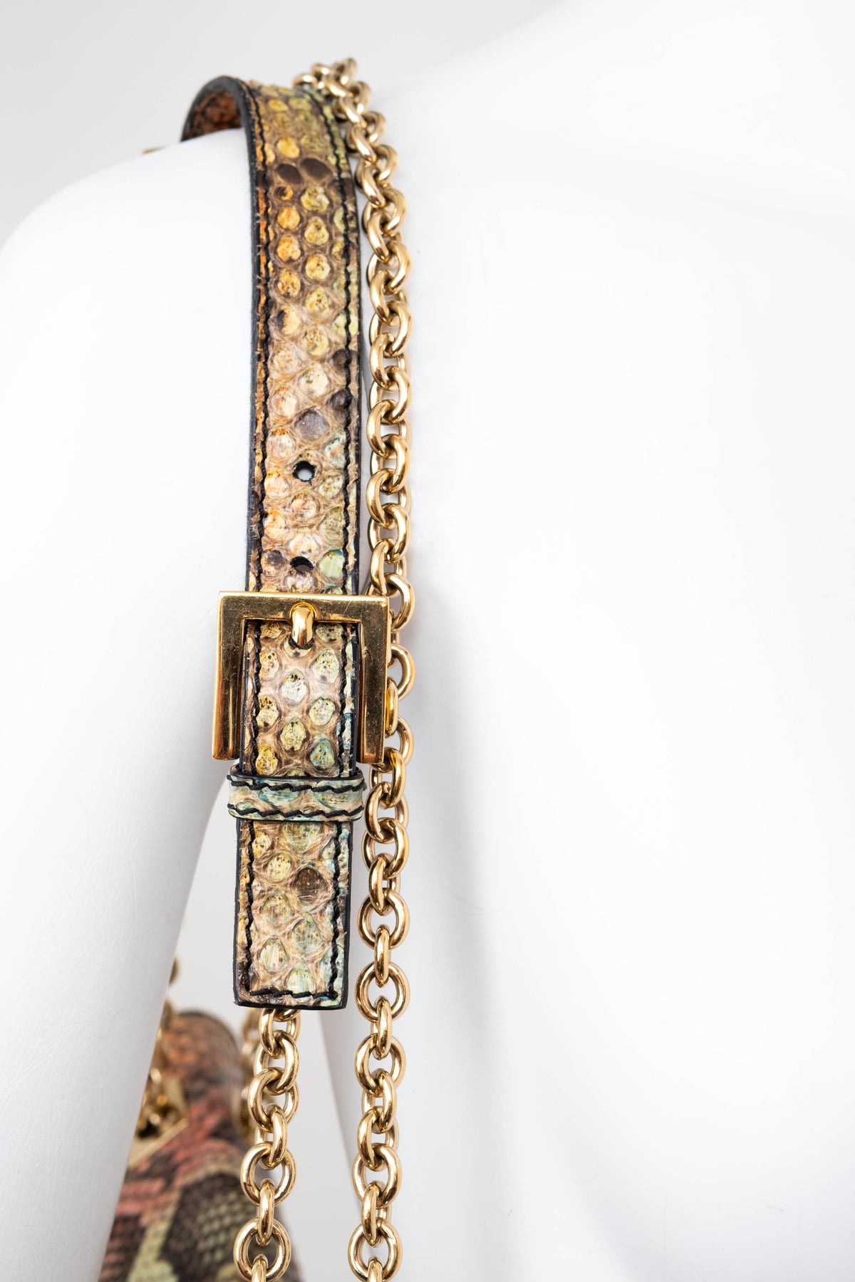 Fendi Rainbow Python Mama Baguette Purse