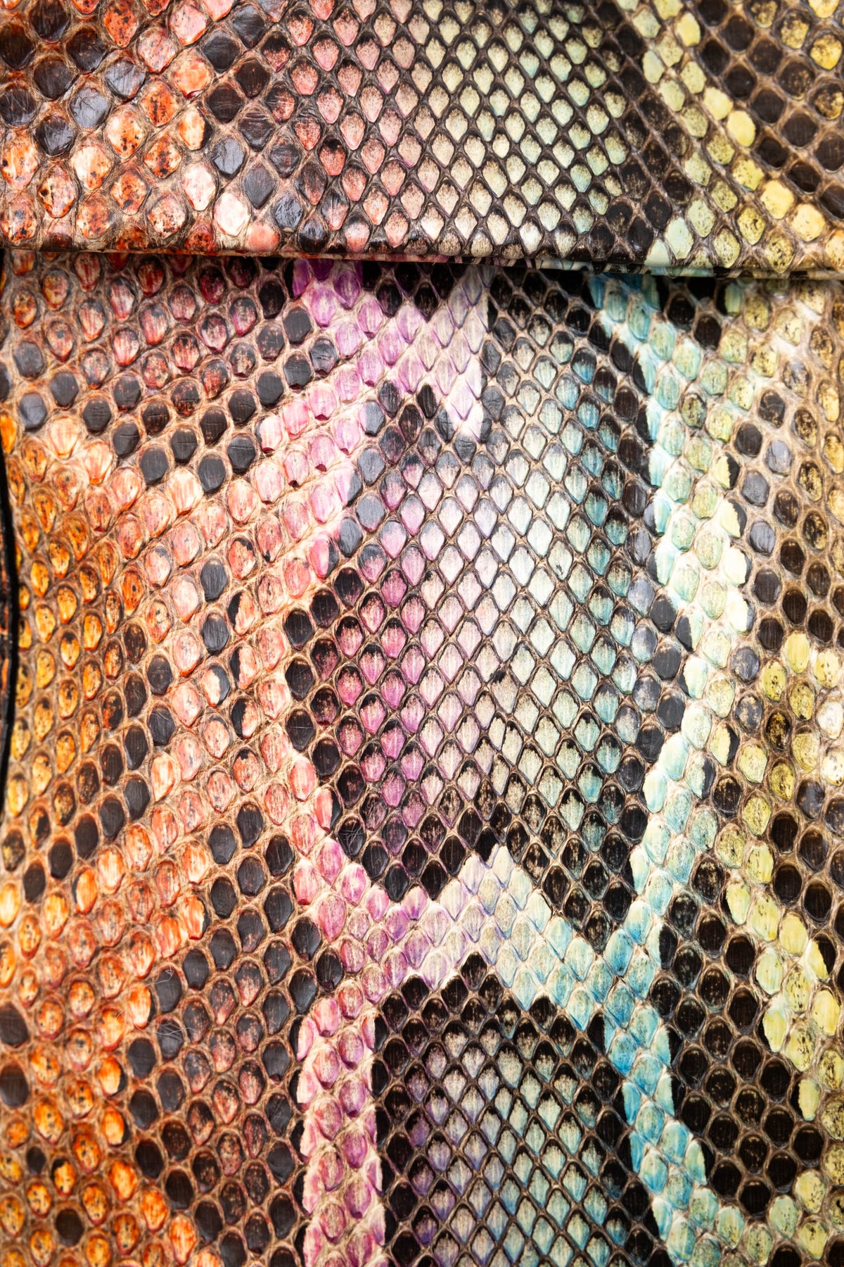 Fendi Rainbow Python Mama Baguette Purse