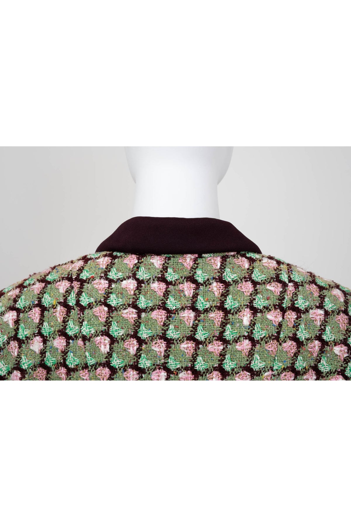 Chanel Green Brown and Pink Tweed Jacket Size 44