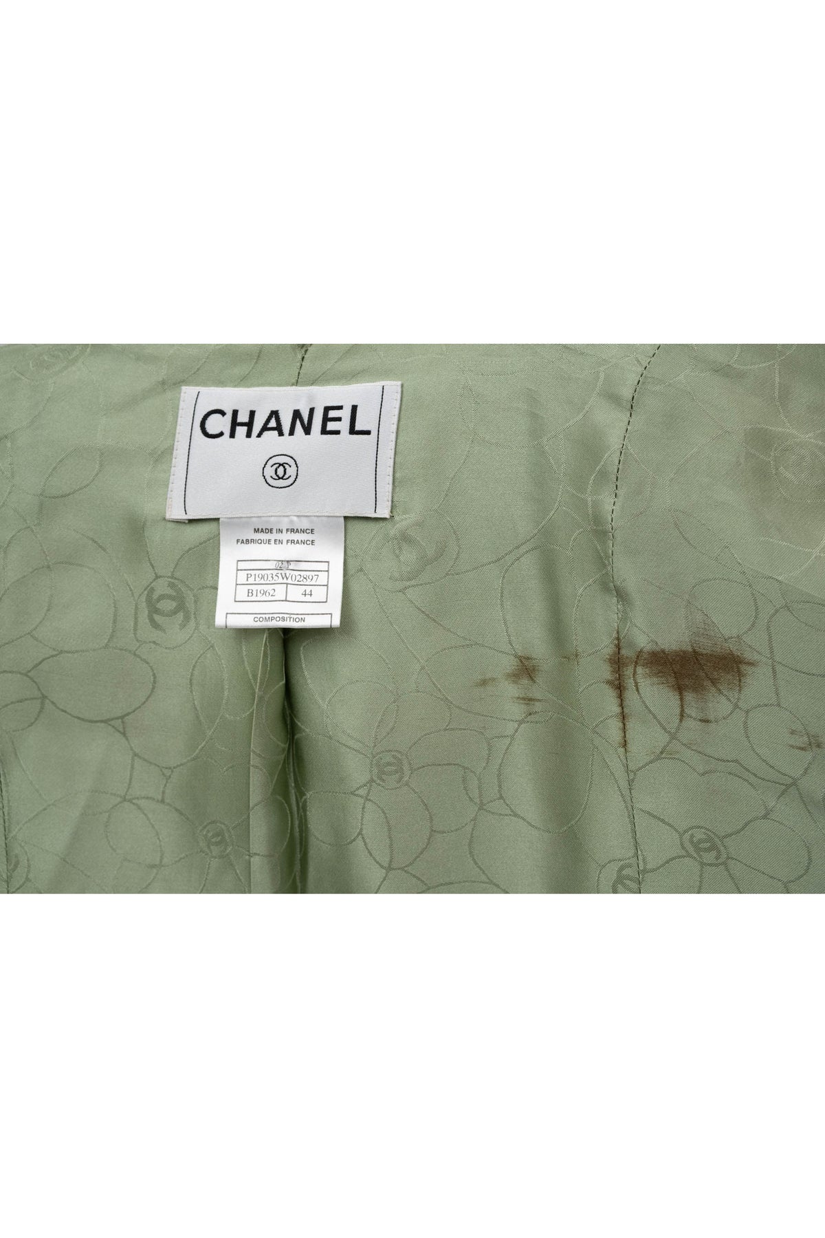 Chanel Green Brown and Pink Tweed Jacket Size 44