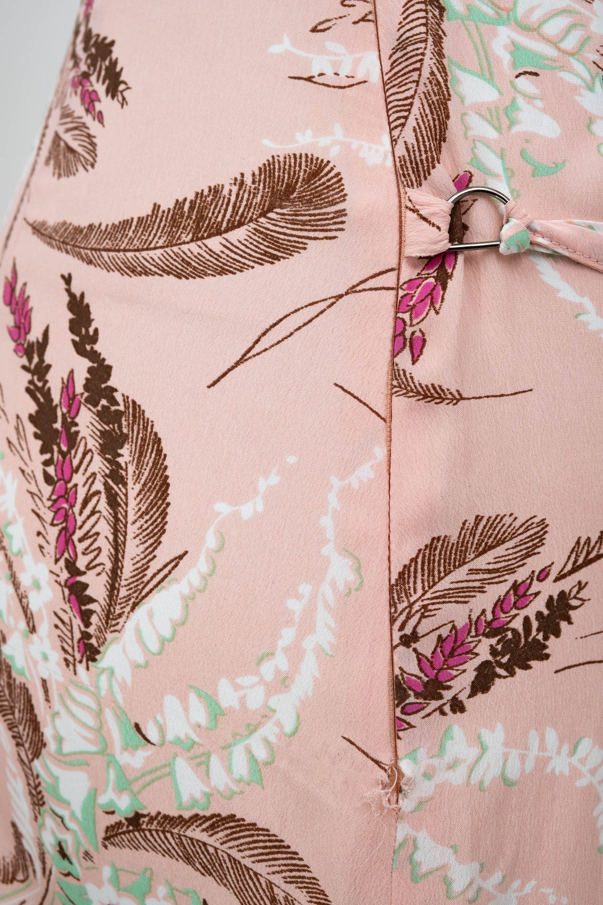 Blumarine Pink Floral Leaf Print Wrap Skirt Size 40/4