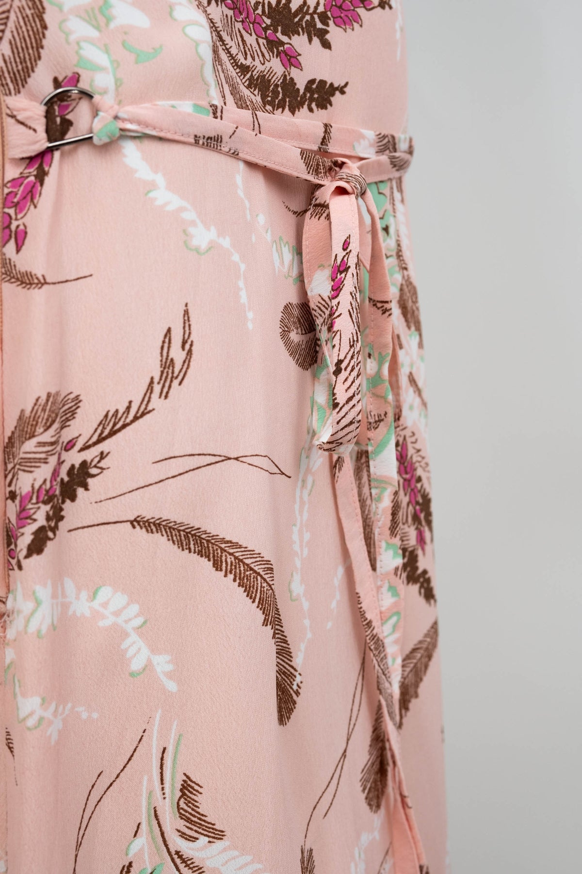 Blumarine Pink Floral Leaf Print Wrap Skirt Size 40/4