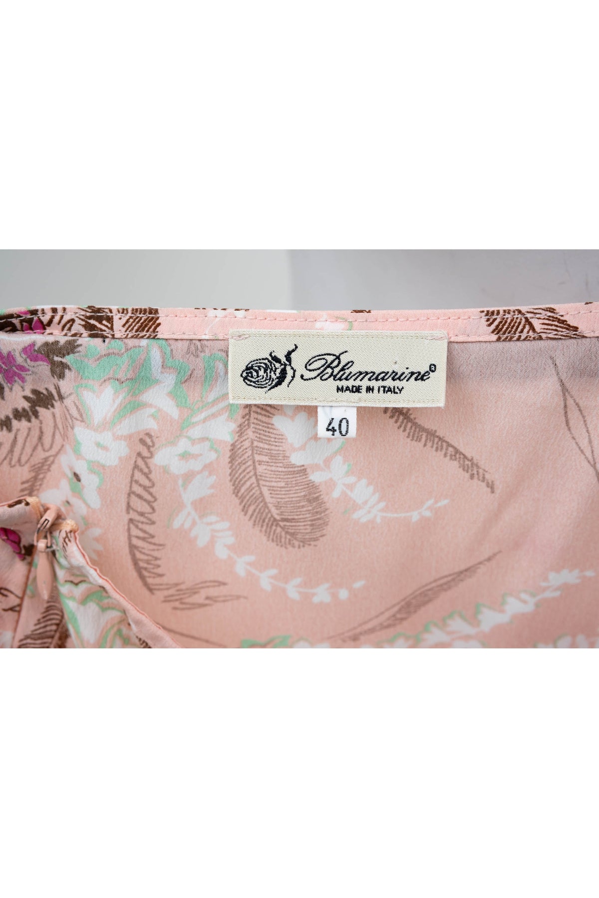 Blumarine Pink Floral Leaf Print Wrap Skirt Size 40/4