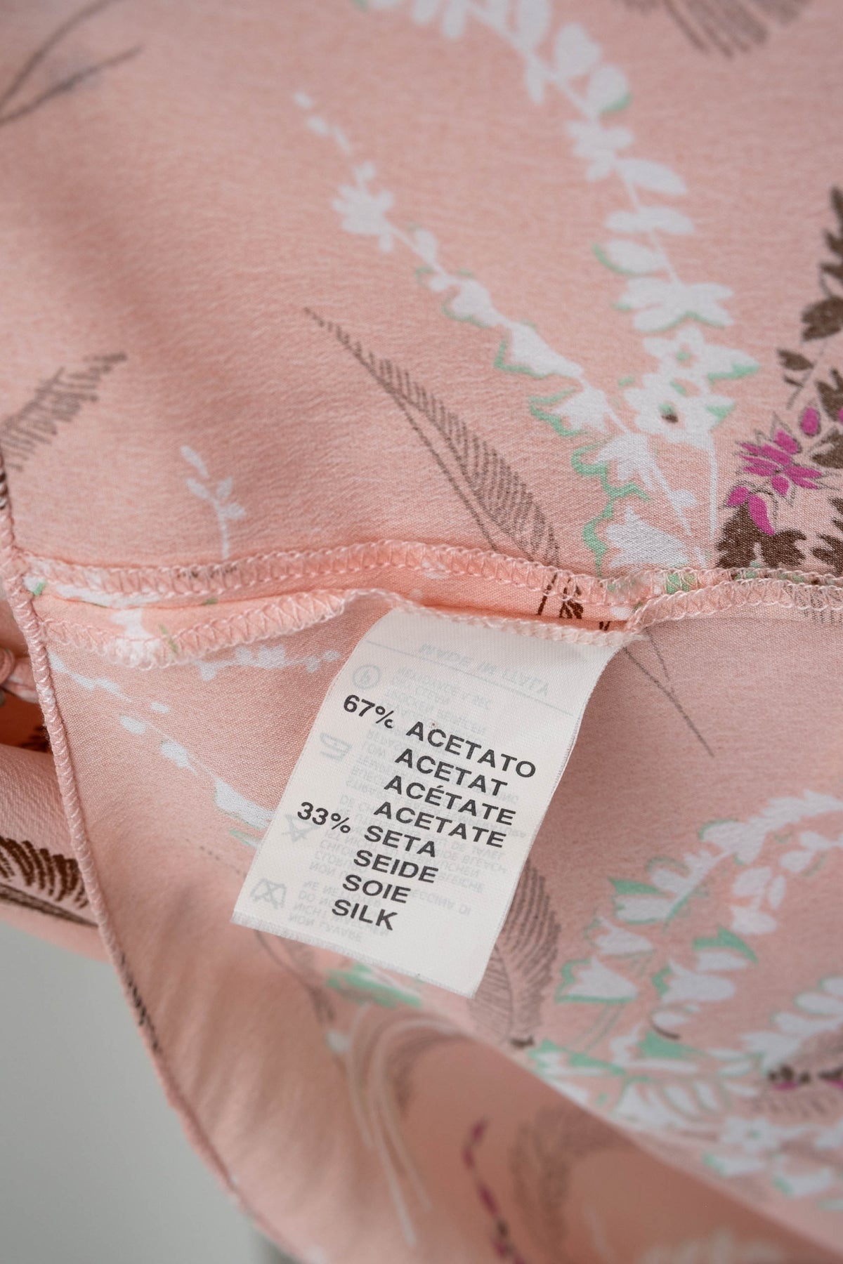 Blumarine Pink Floral Leaf Print Wrap Skirt Size 40/4