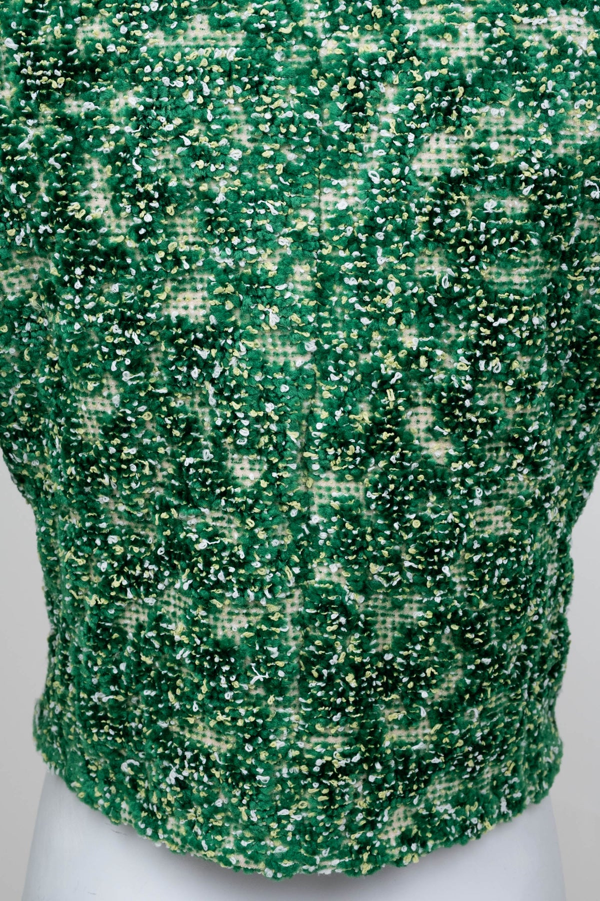 Bottega Veneta Green Chenille Boucle Cropped Jacket 2021 Size 38