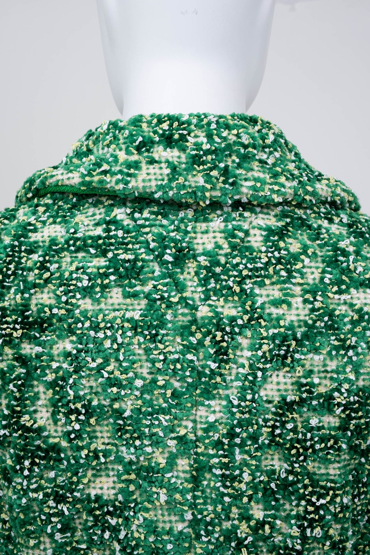 Bottega Veneta Green Chenille Boucle Cropped Jacket 2021 Size 38