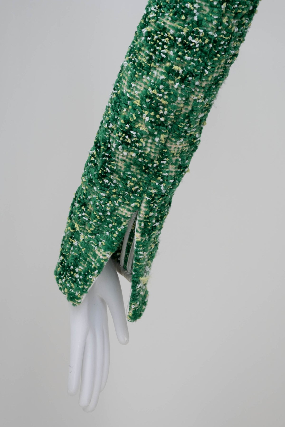 Bottega Veneta Green Chenille Boucle Cropped Jacket 2021 Size 38