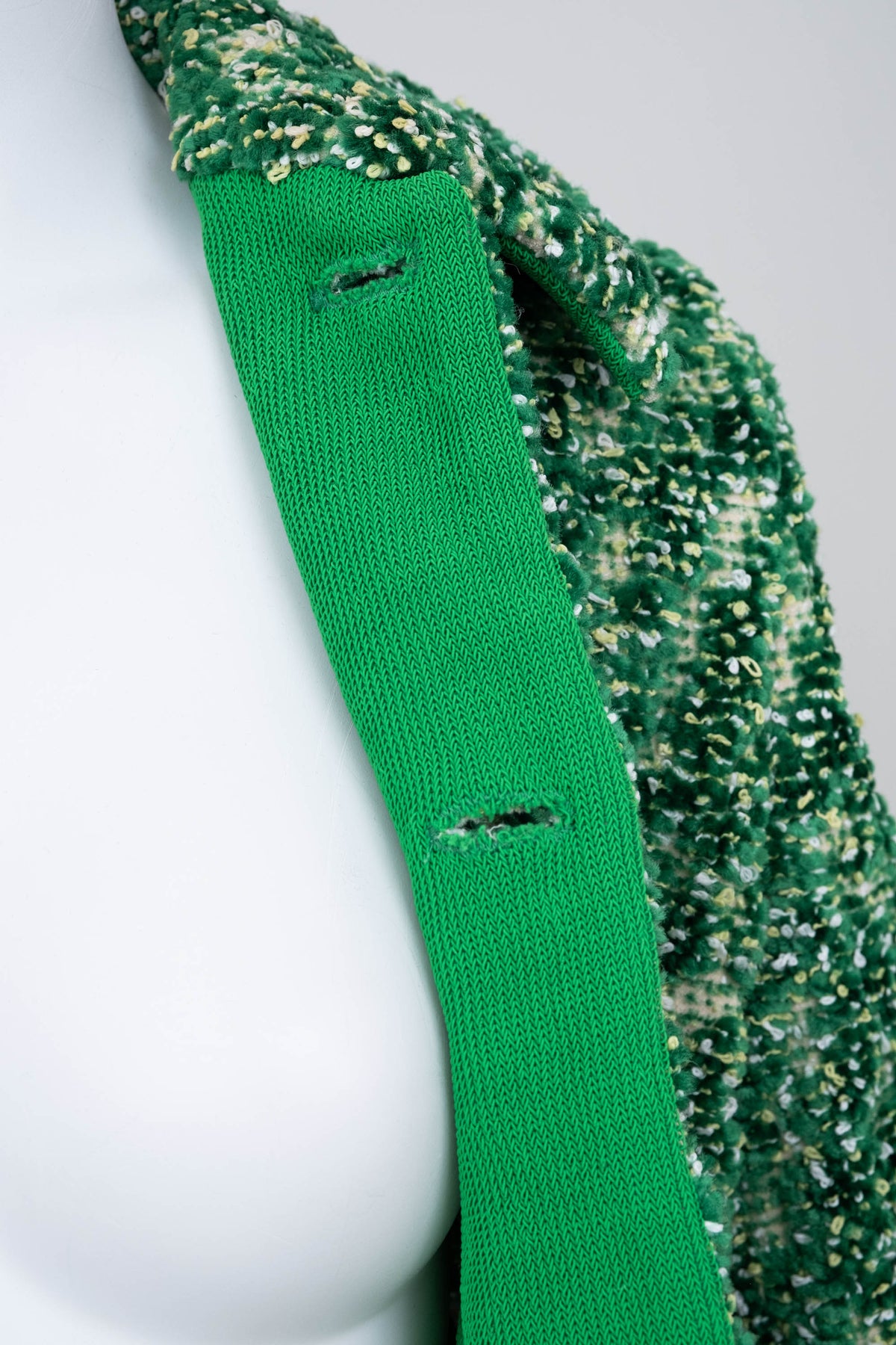 Bottega Veneta Green Chenille Boucle Cropped Jacket 2021 Size 38