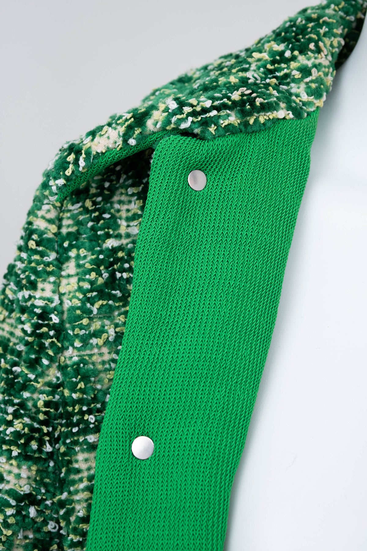 Bottega Veneta Green Chenille Boucle Cropped Jacket 2021 Size 38