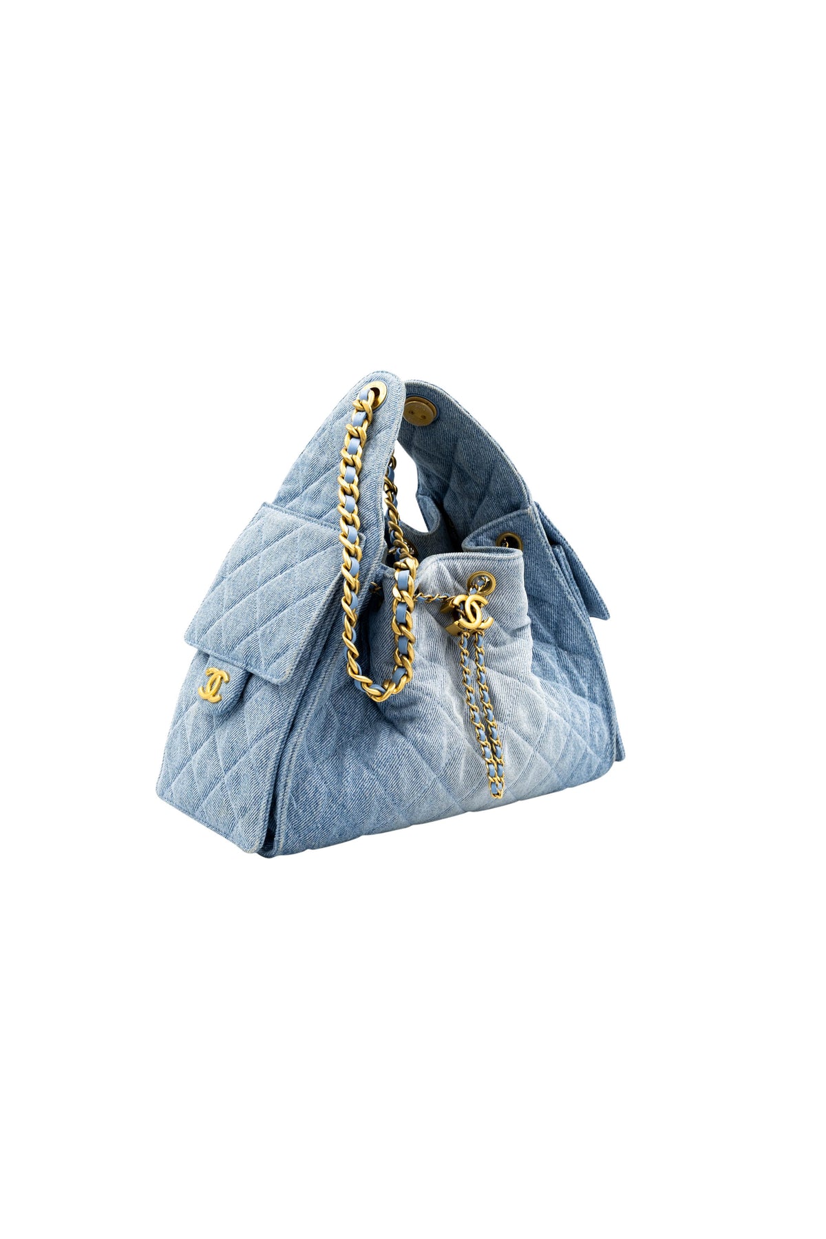 Chanel Washed Denim 25 Purse Size Small