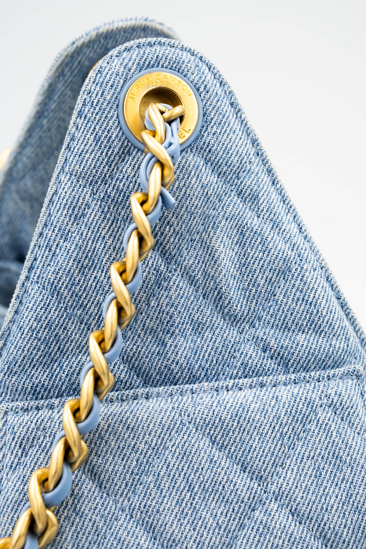 Chanel Washed Denim 25 Purse Size Small