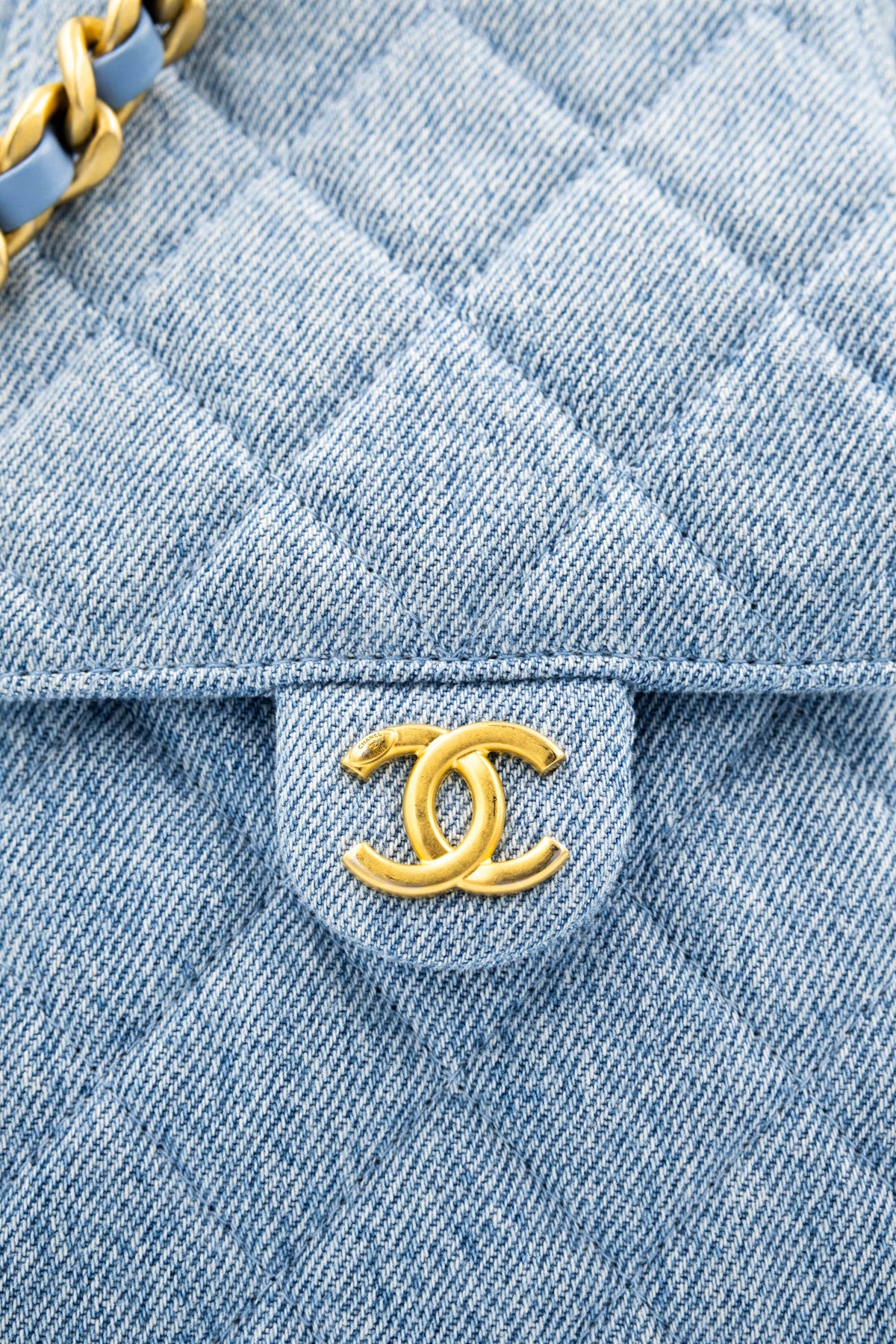 Chanel Washed Denim 25 Purse Size Small