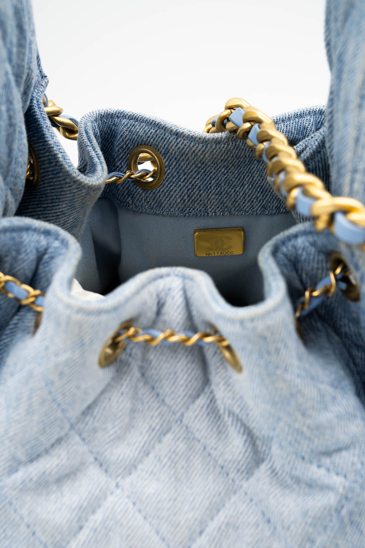 Chanel Washed Denim 25 Purse Size Small