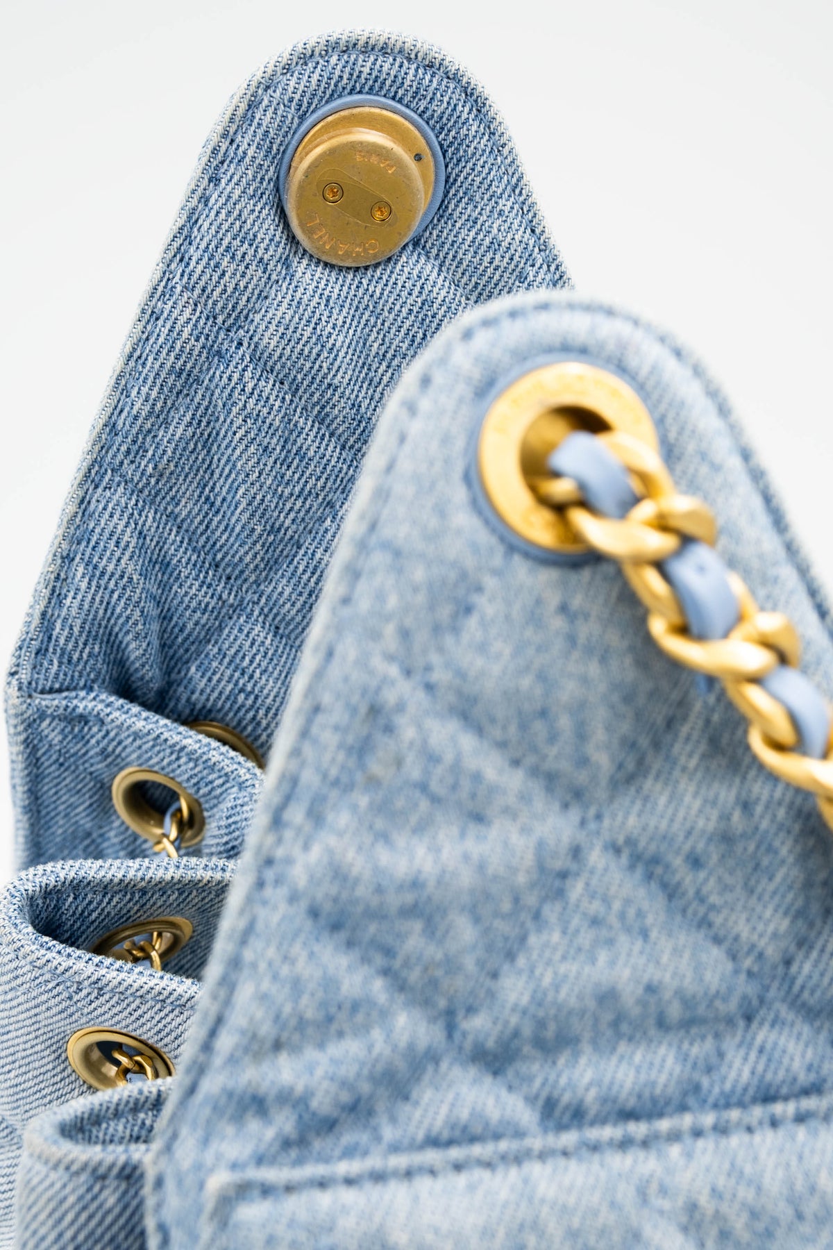 Chanel Washed Denim 25 Purse Size Small