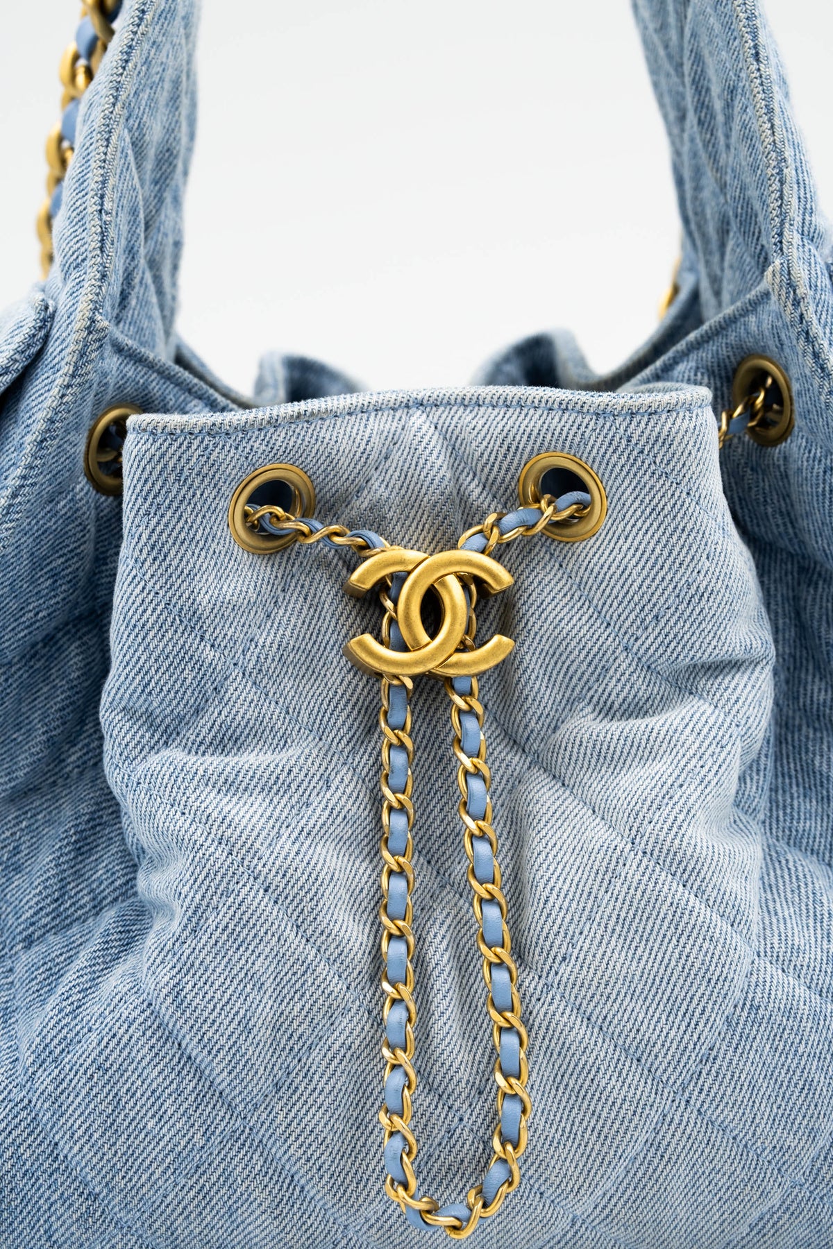 Chanel Washed Denim 25 Purse Size Small