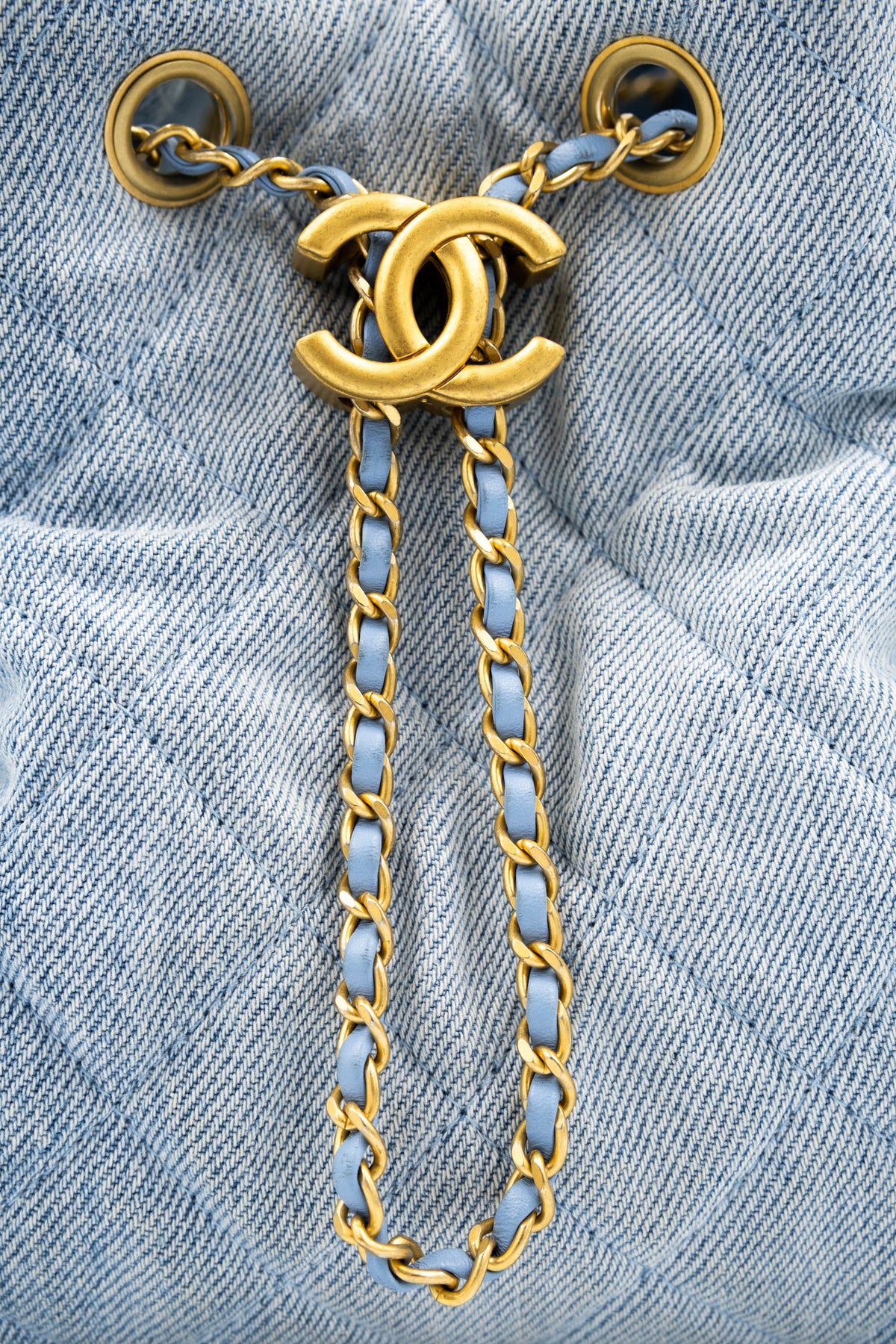 Chanel Washed Denim 25 Purse Size Small