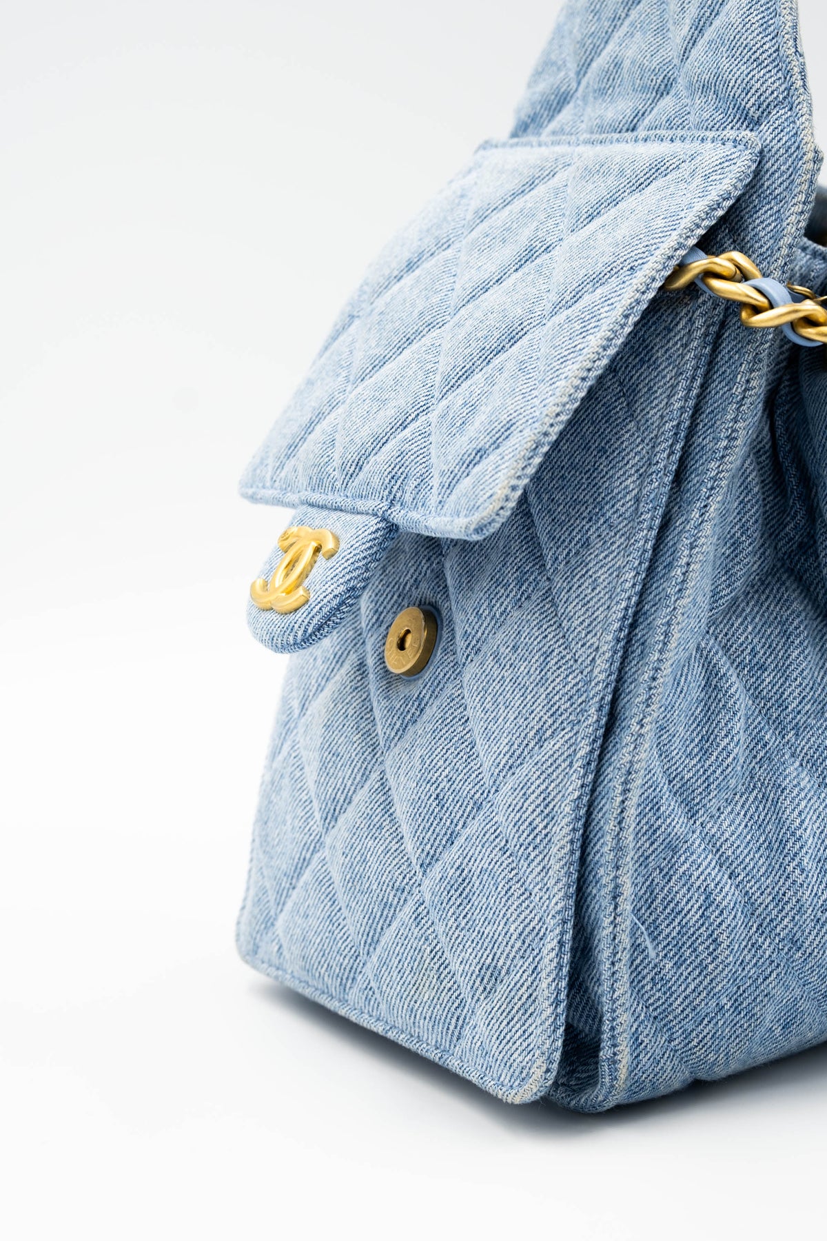 Chanel Washed Denim 25 Purse Size Small