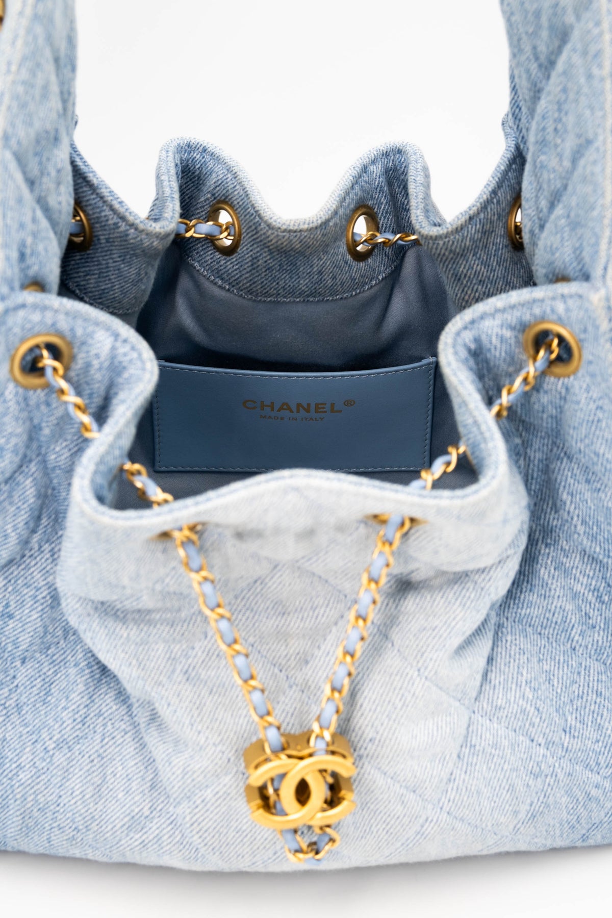 Chanel Washed Denim 25 Purse Size Small