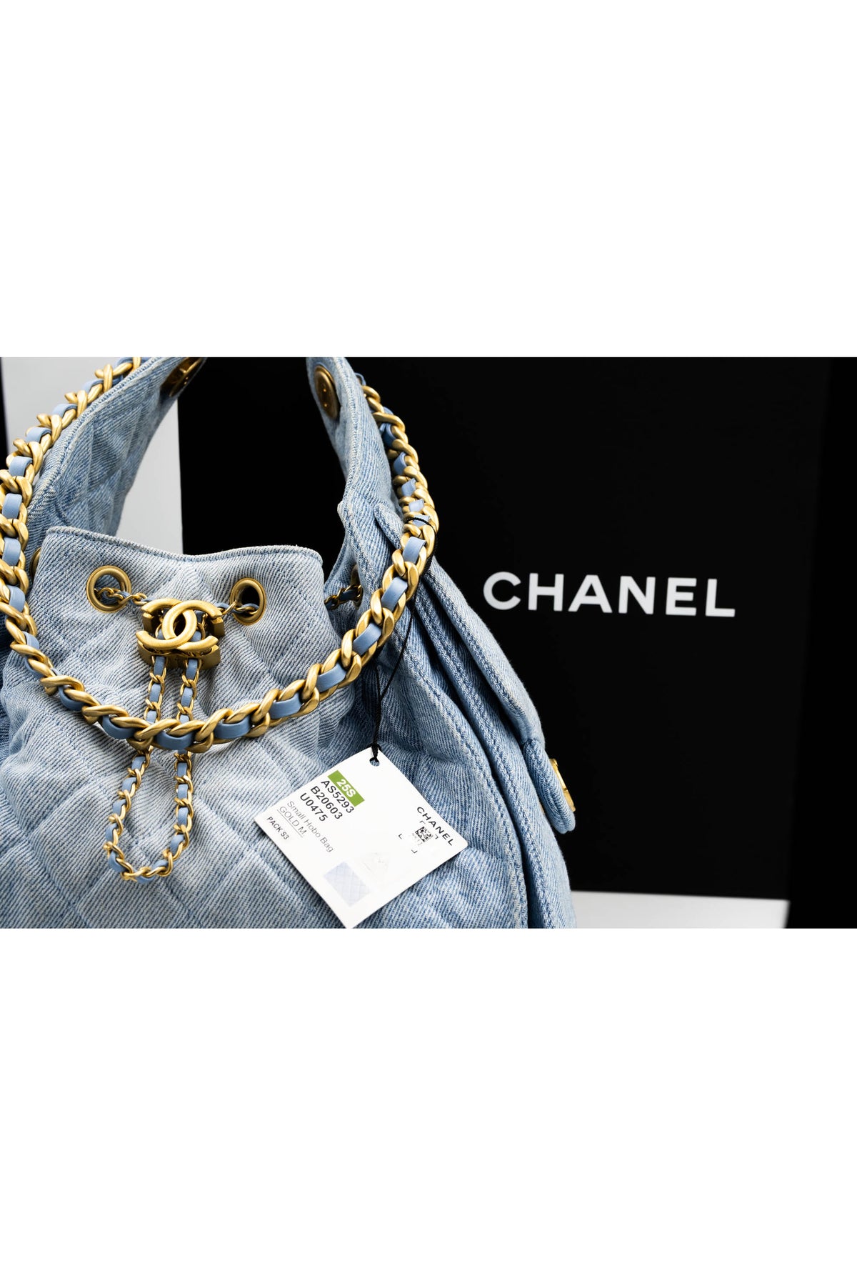 Chanel Washed Denim 25 Purse Size Small