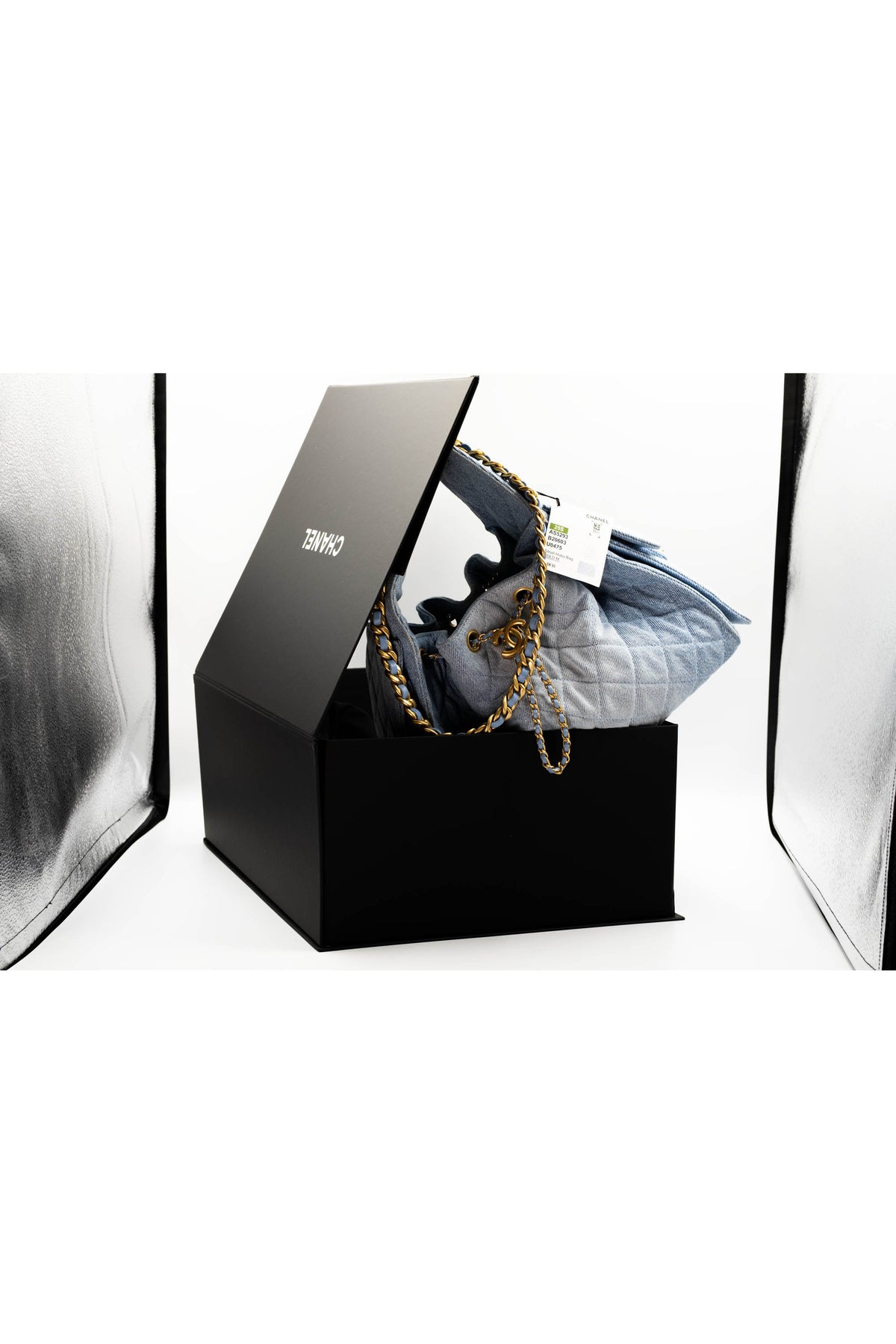 Chanel Washed Denim 25 Purse Size Small