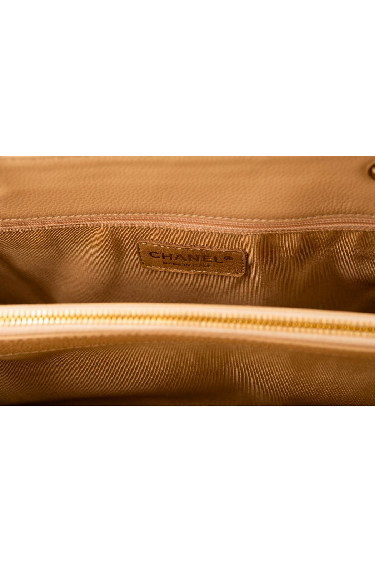 Chanel Grand Shopping Tote Nude Caviar Leather With Gold Hardware