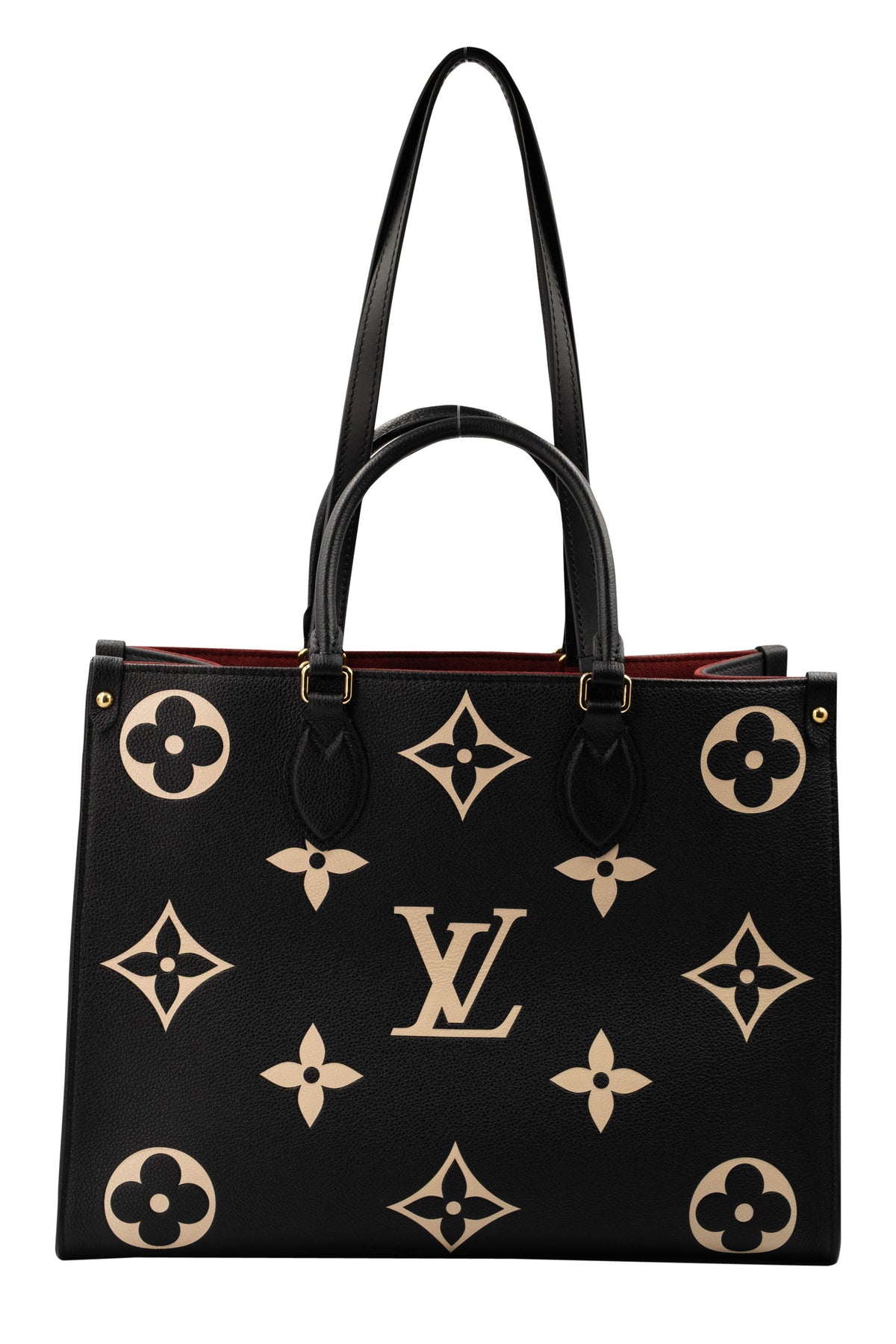 Louis Vuitton Onthego Black and Nude Empriente Leather Tote Size MM