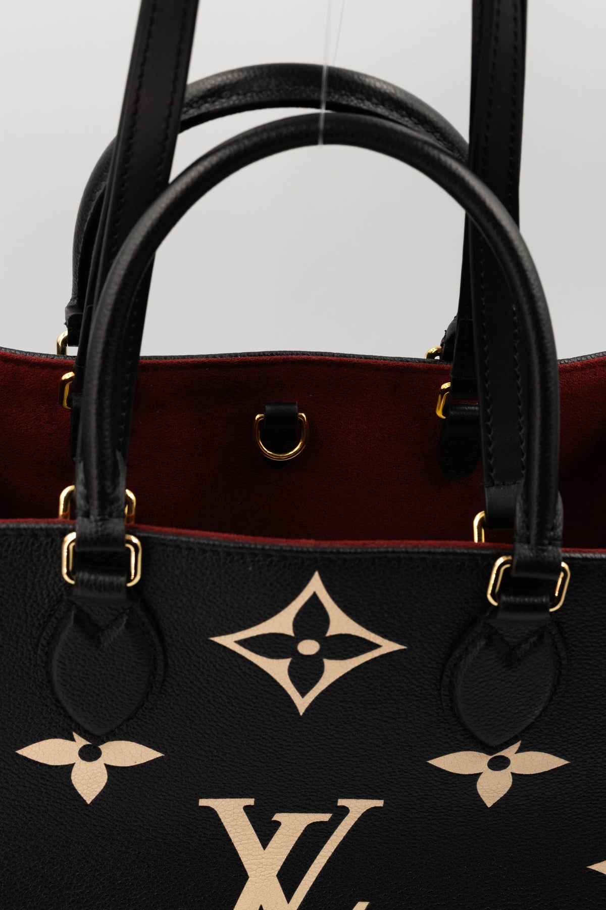 Louis Vuitton Onthego Black and Nude Empriente Leather Tote Size MM