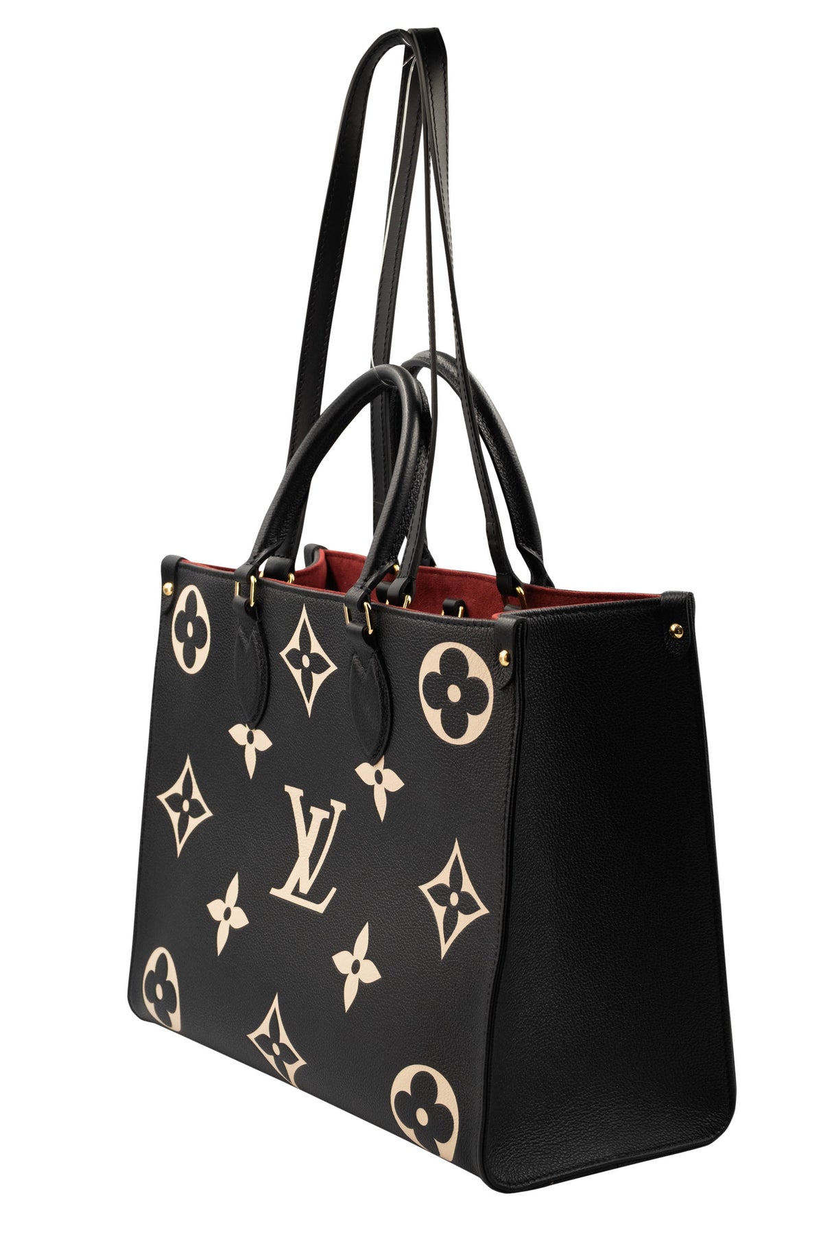 Louis Vuitton Onthego Black and Nude Empriente Leather Tote Size MM