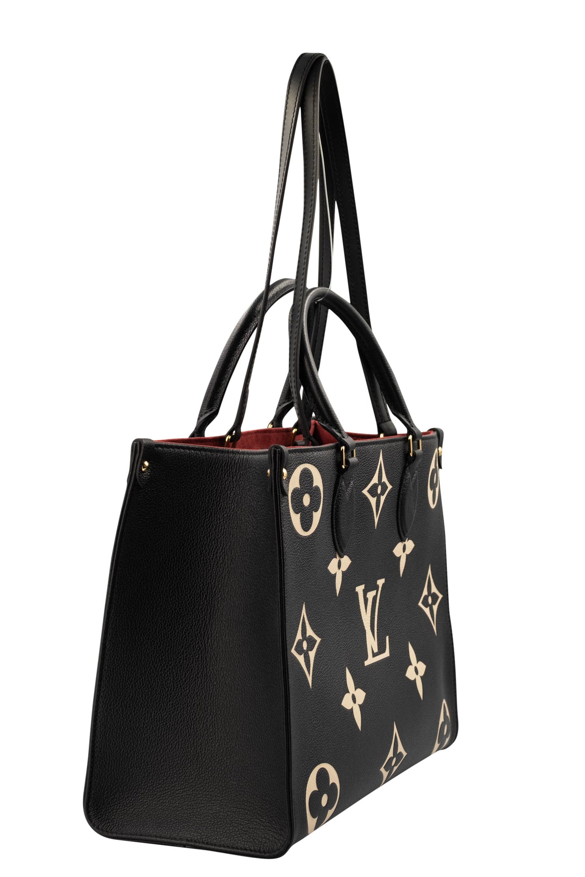 Louis Vuitton Onthego Black and Nude Empriente Leather Tote Size MM