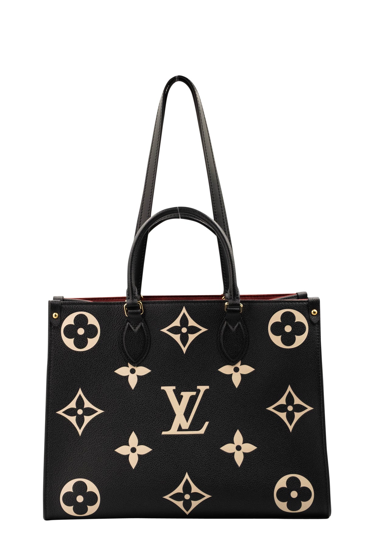 Louis Vuitton Onthego Black and Nude Empriente Leather Tote Size MM