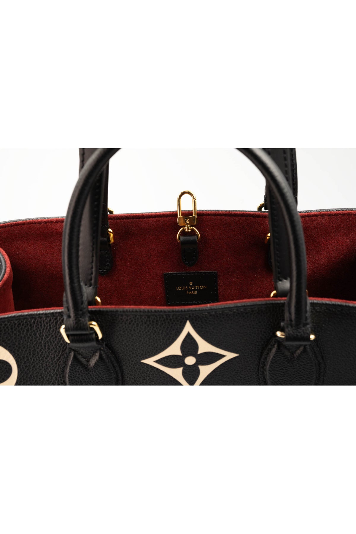 Louis Vuitton Onthego Black and Nude Empriente Leather Tote Size MM