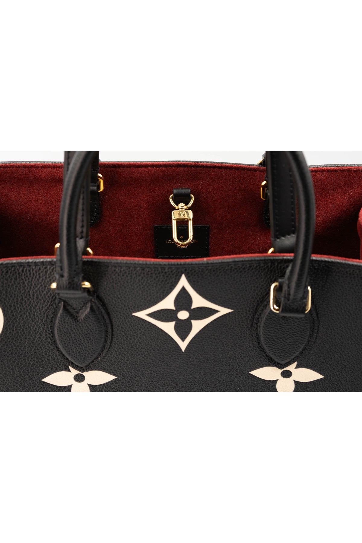 Louis Vuitton Onthego Black and Nude Empriente Leather Tote Size MM