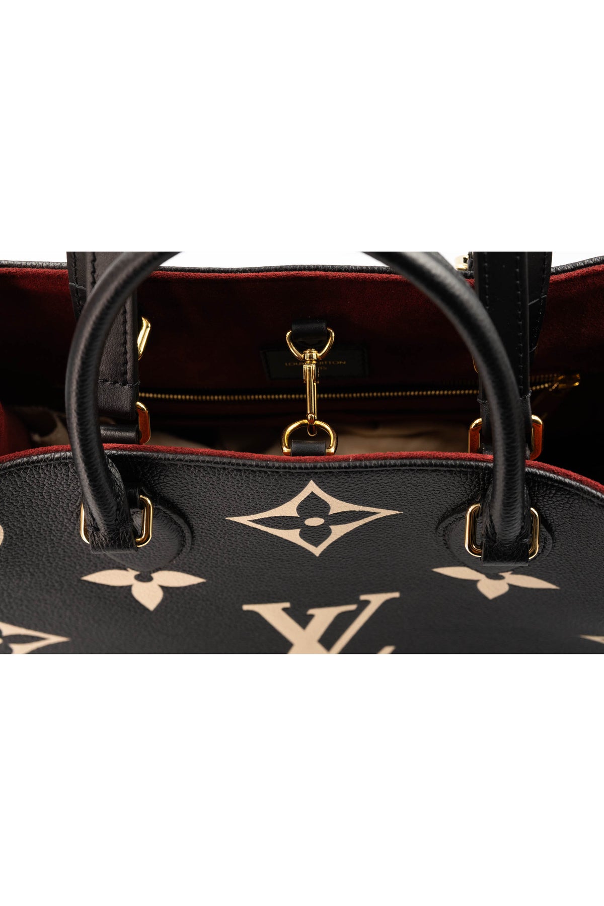 Louis Vuitton Onthego Black and Nude Empriente Leather Tote Size MM