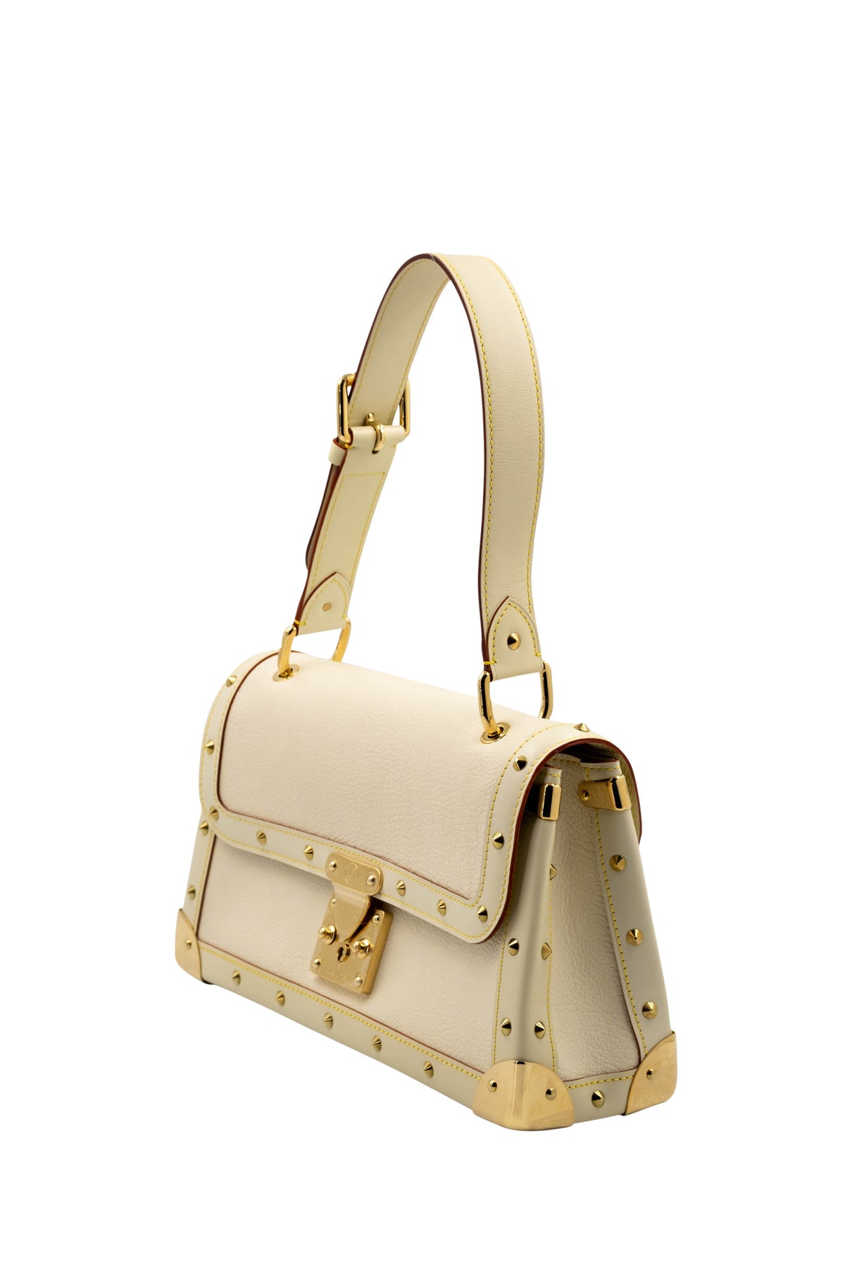 Louis Vuitton Bone White Suhali Studded Flap Bag  2003